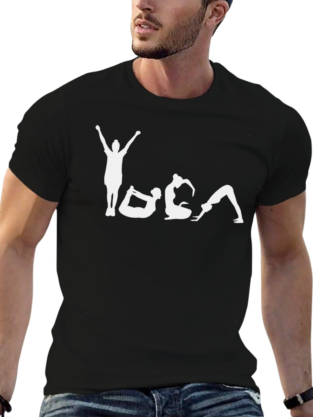 Yoga Pose Graphic Tee - Unisex Black T-Shirt