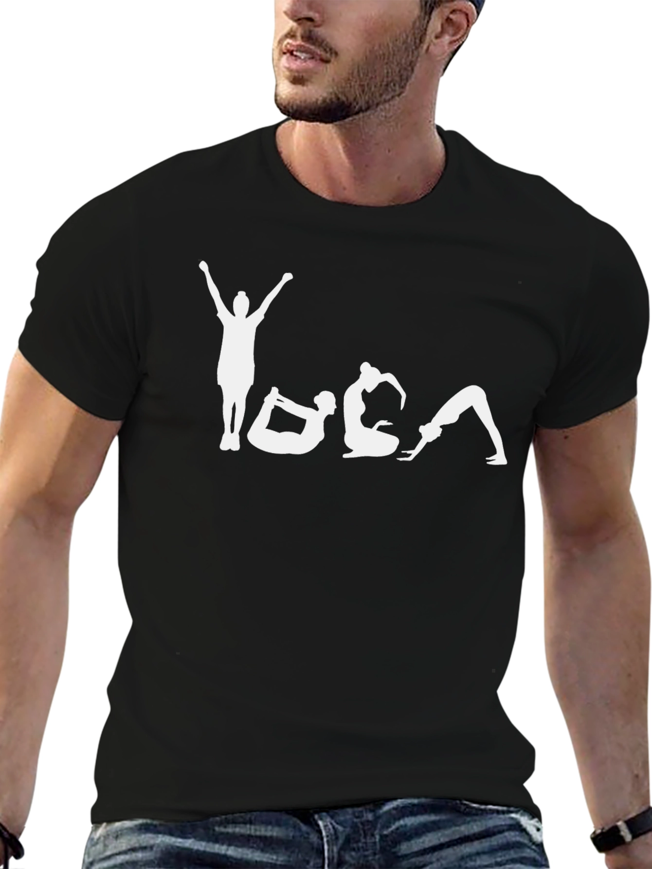 Yoga Pose Graphic Tee - Unisex Black T-Shirt