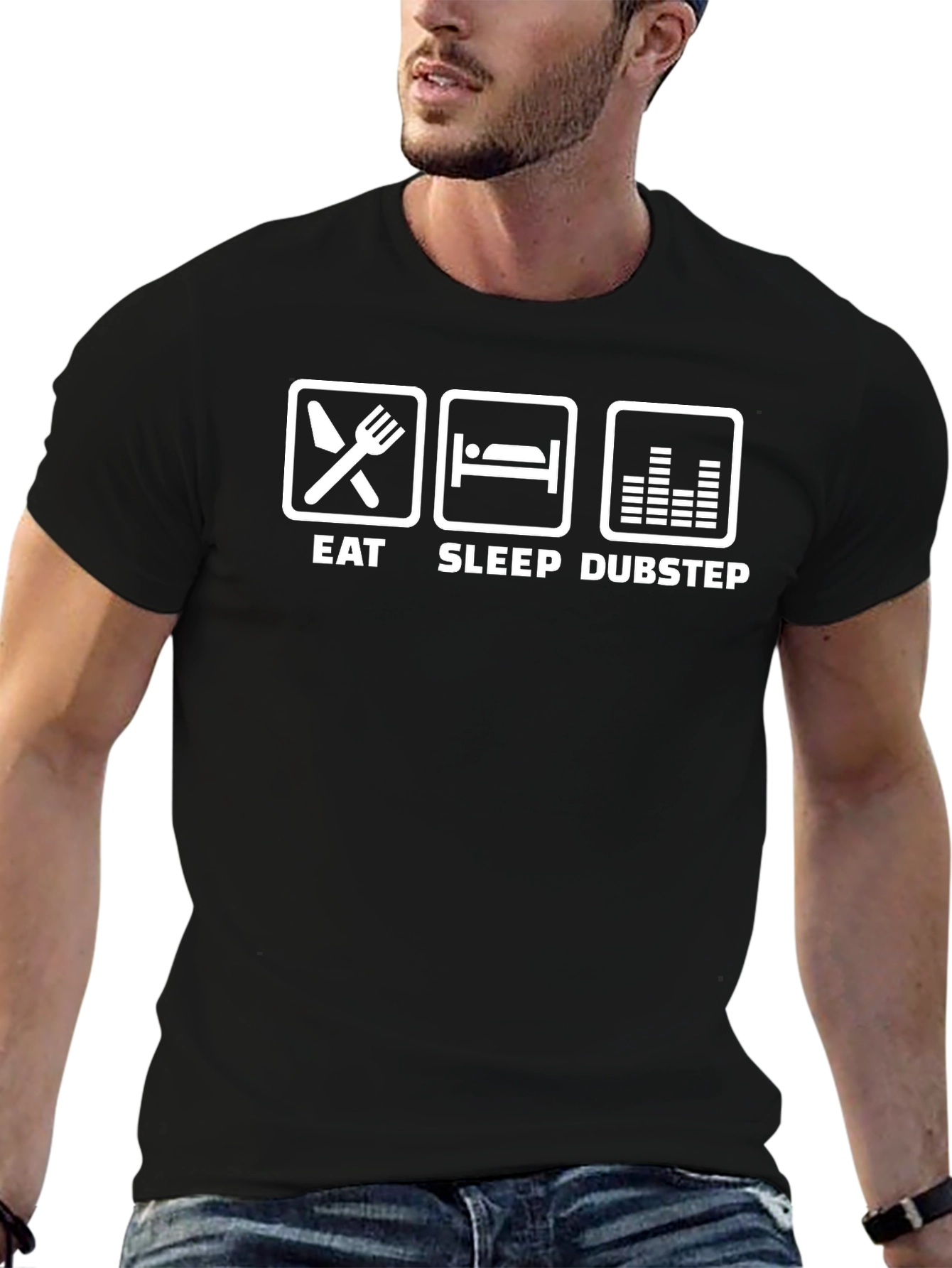Eat Sleep Dubstep Black T-Shirt
