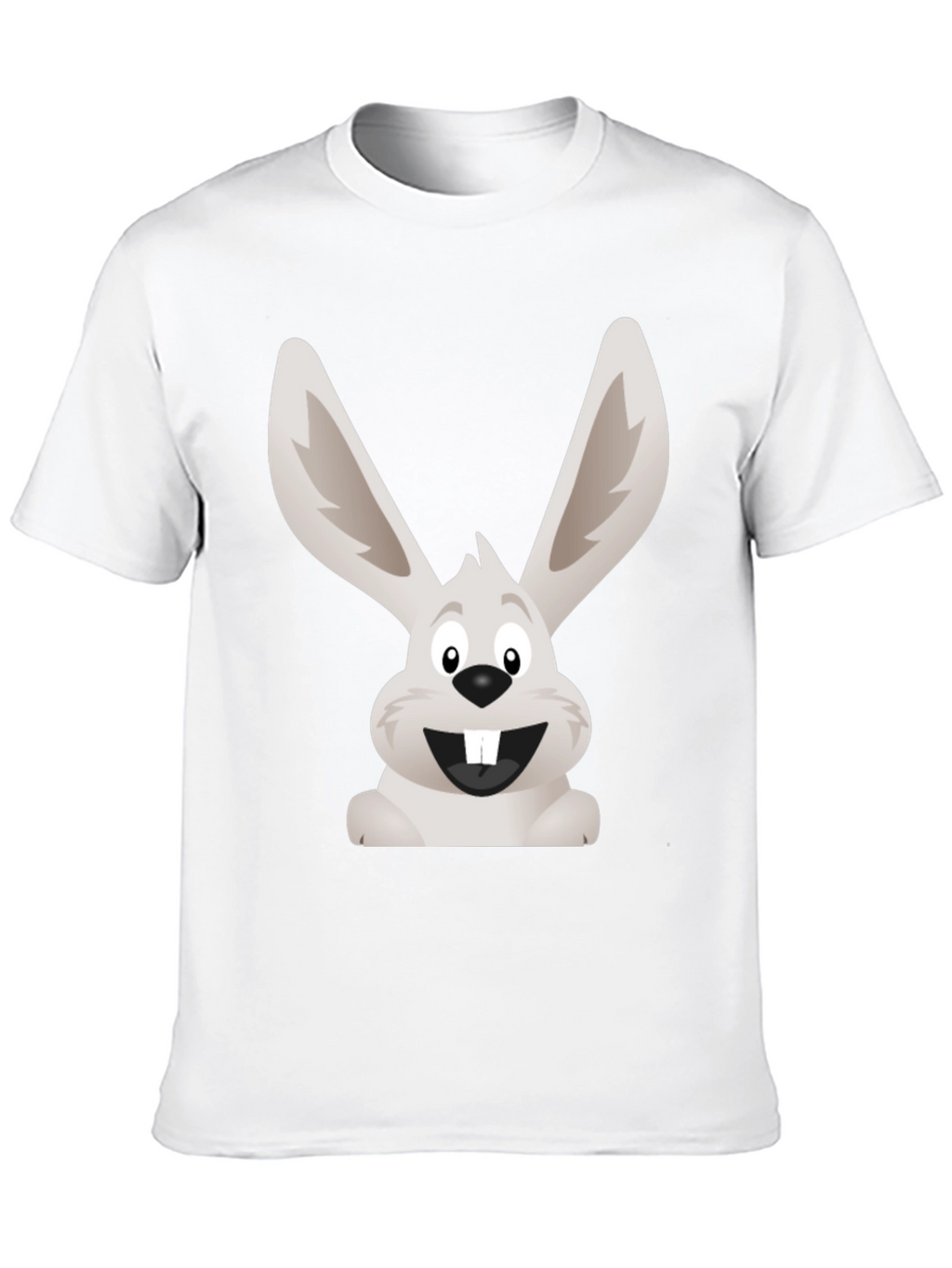 Funny Bunny Graphic Tee - Black Cotton T-Shirt