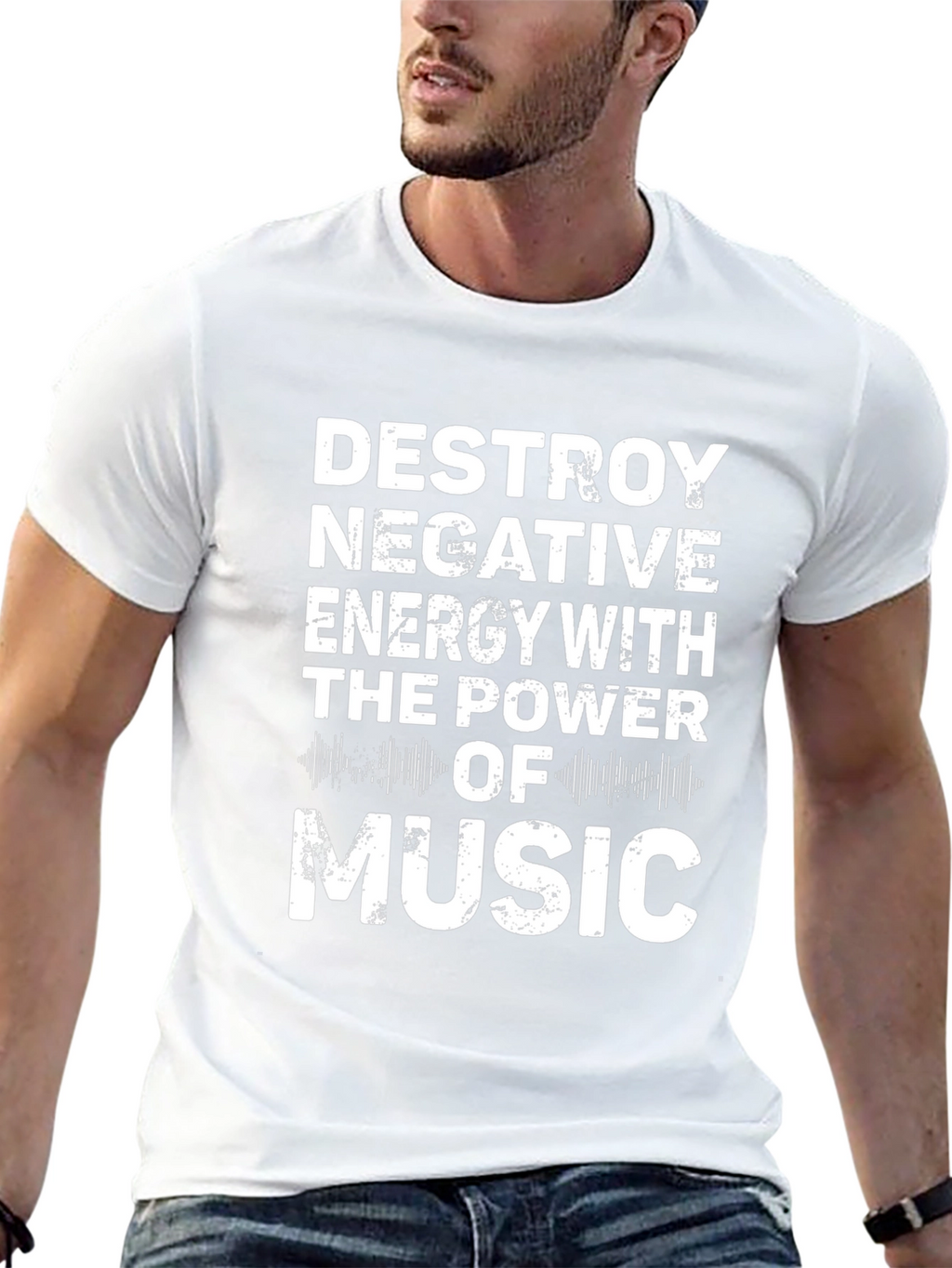Destroy Negative Energy Music T-Shirt