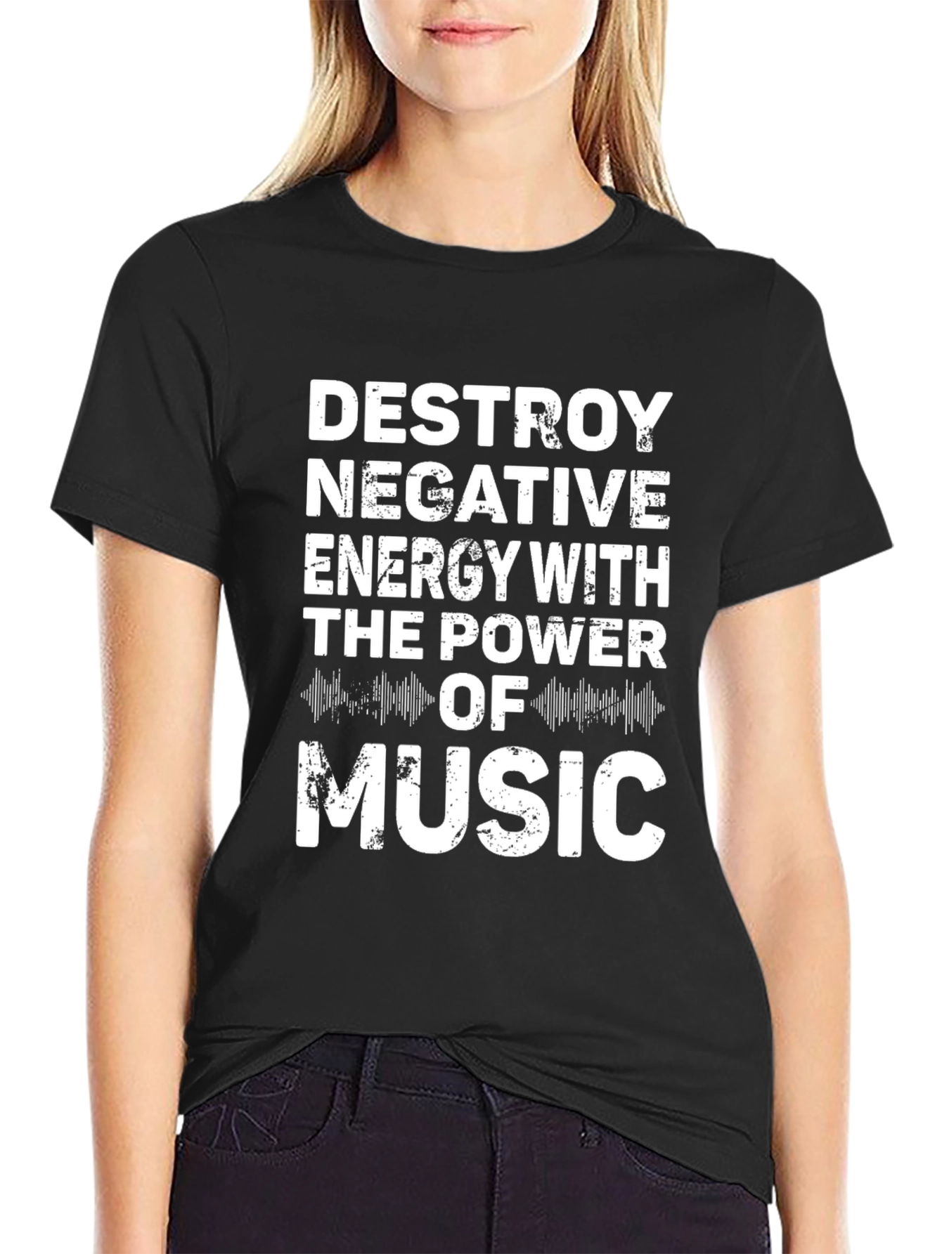 Destroy Negative Energy Music T-Shirt
