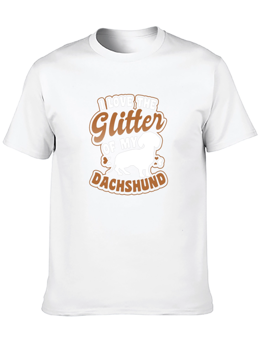I Love the Glitter of My Dachshund Black T-Shirt