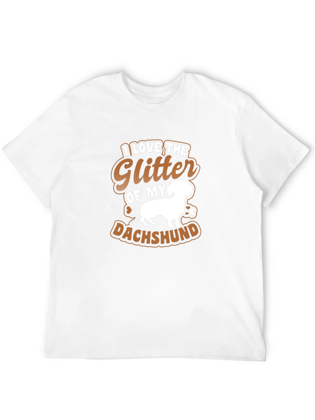 I Love the Glitter of My Dachshund Black T-Shirt