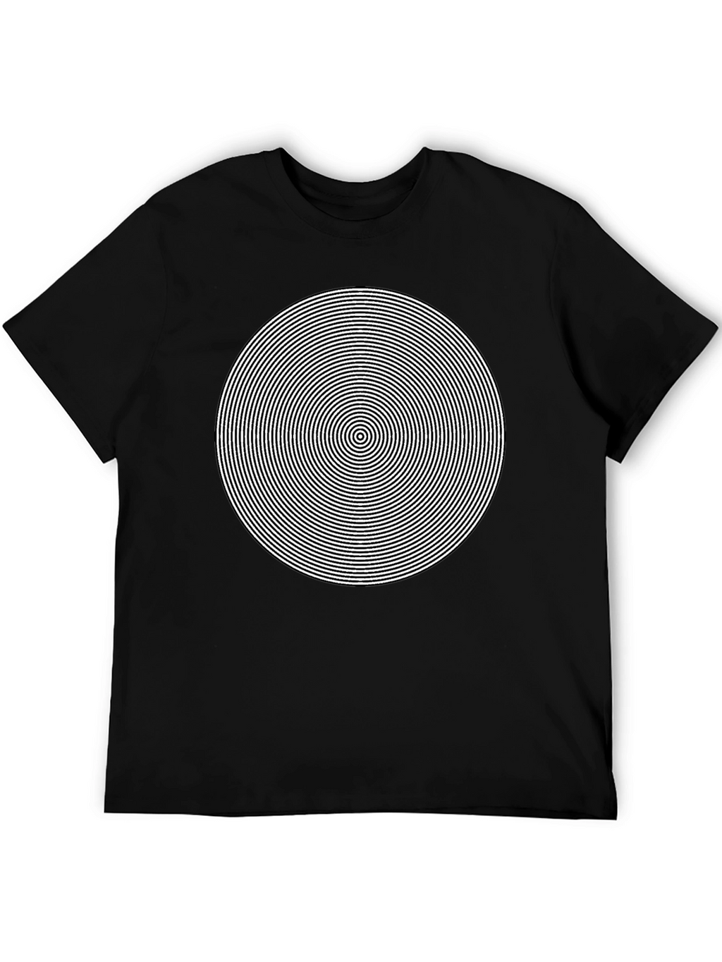 Hypnotic Circle Graphic Tee - Mens Black T-Shirt