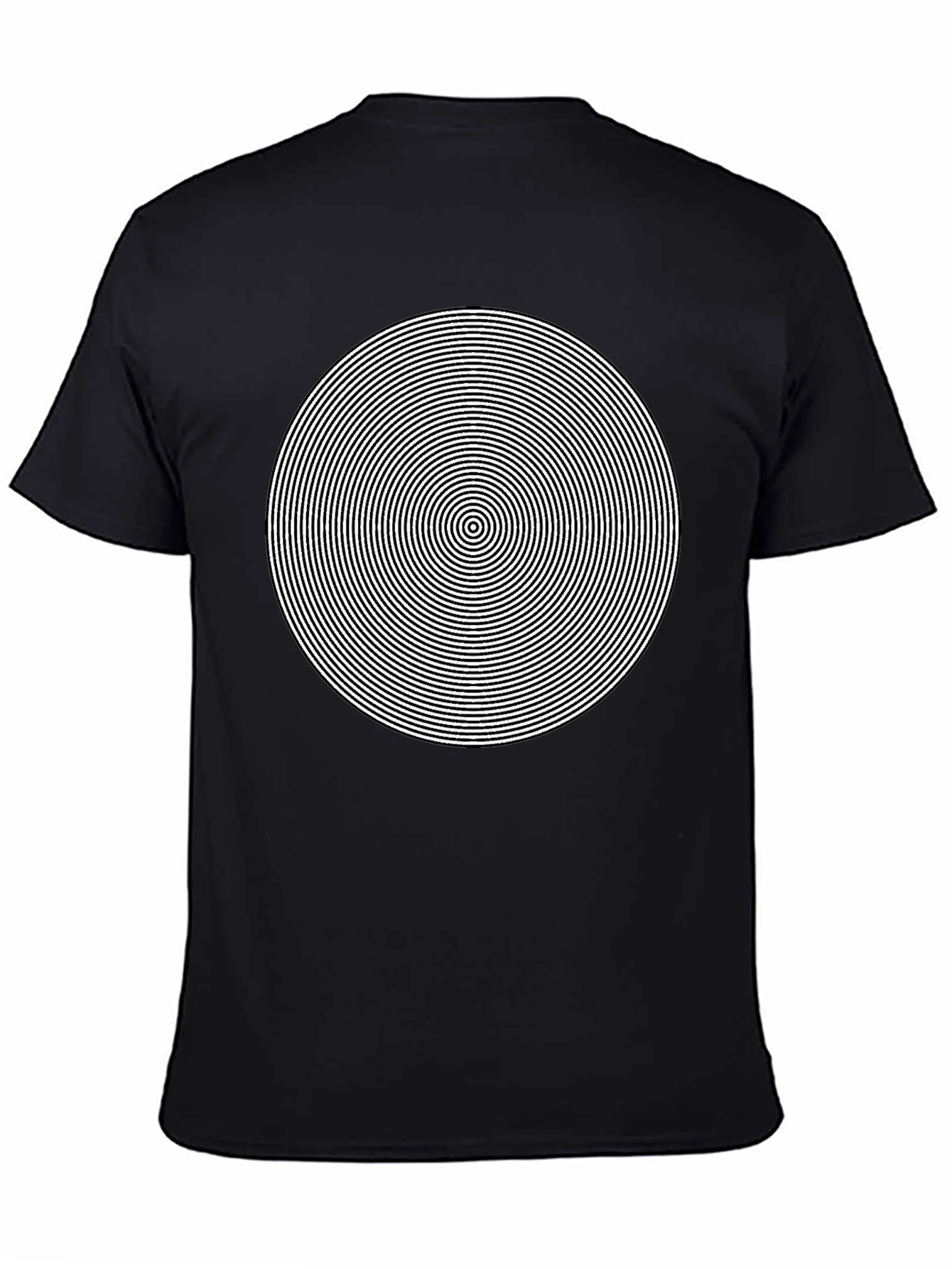 Hypnotic Circle Graphic Tee - Mens Black T-Shirt