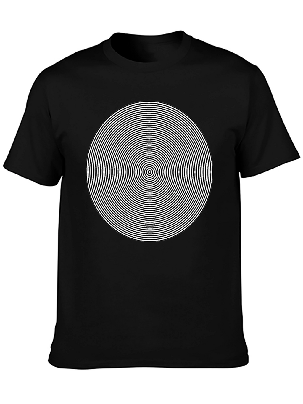 Hypnotic Circle Graphic Tee - Mens Black T-Shirt