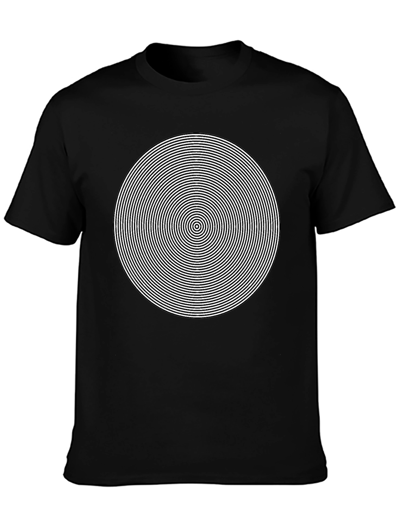 Hypnotic Circle Graphic Tee - Mens Black T-Shirt