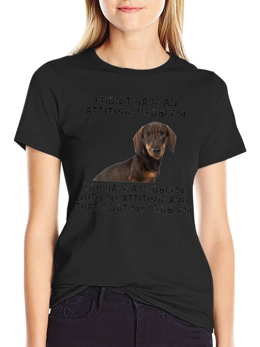 Funny Dachshund Attitude Problem T-Shirt