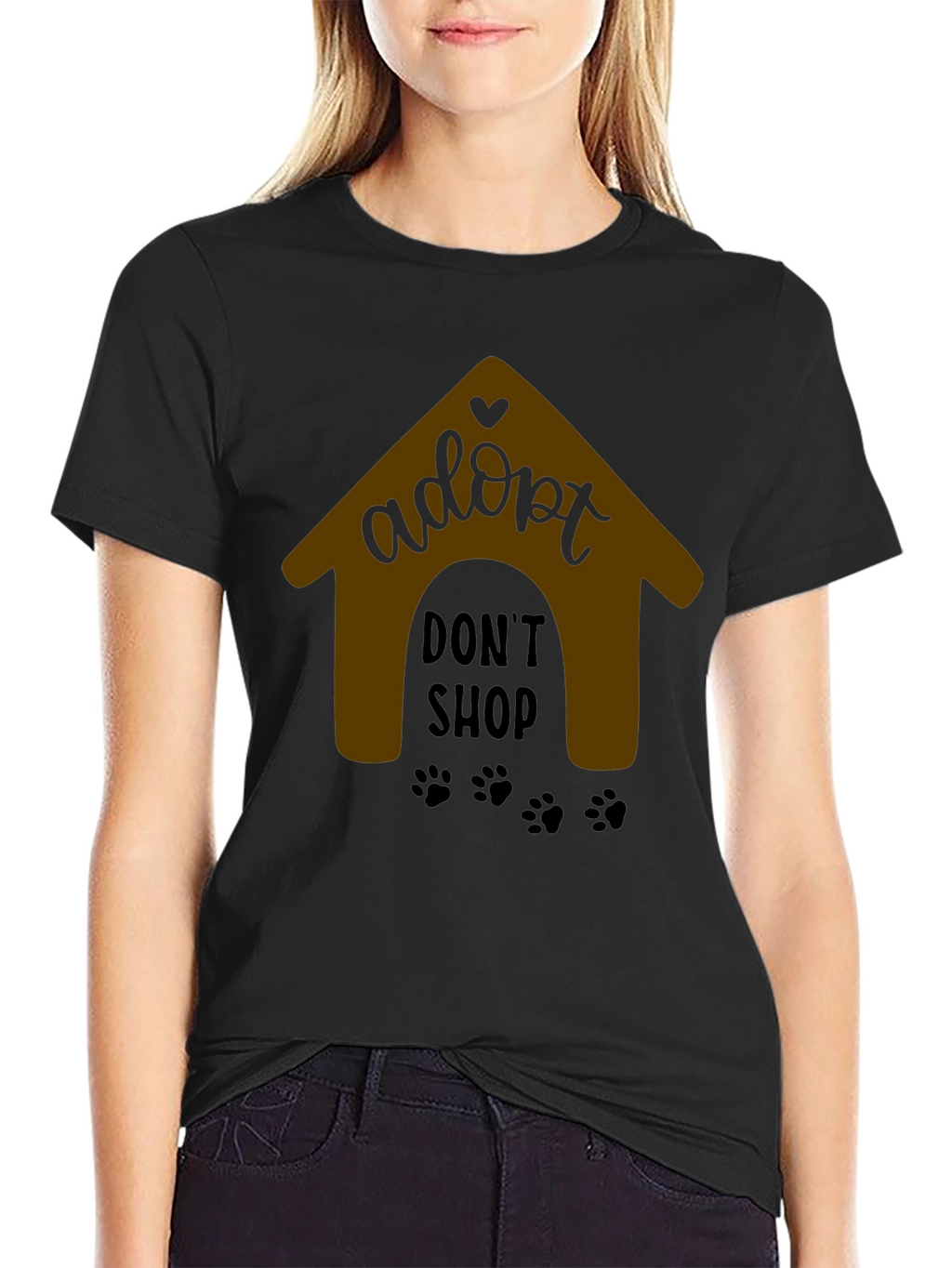 Adopt Dont Shop Black T-Shirt