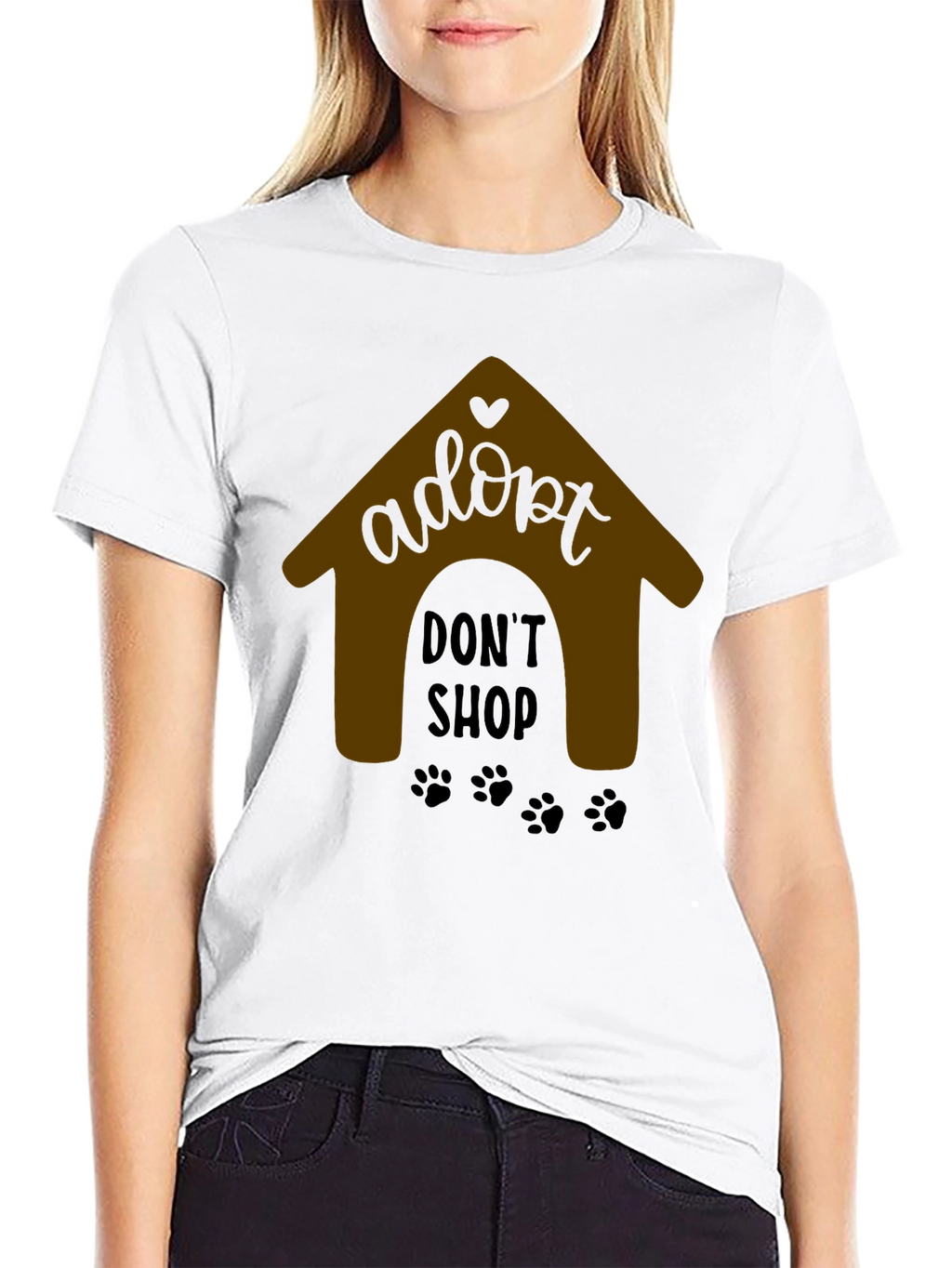 Adopt Dont Shop Black T-Shirt