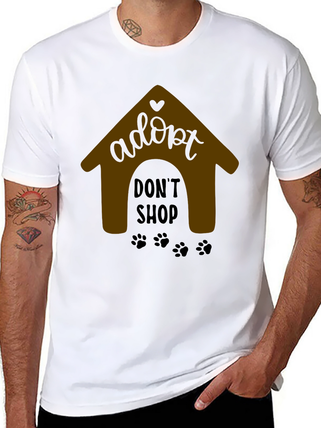 Adopt Dont Shop Black T-Shirt