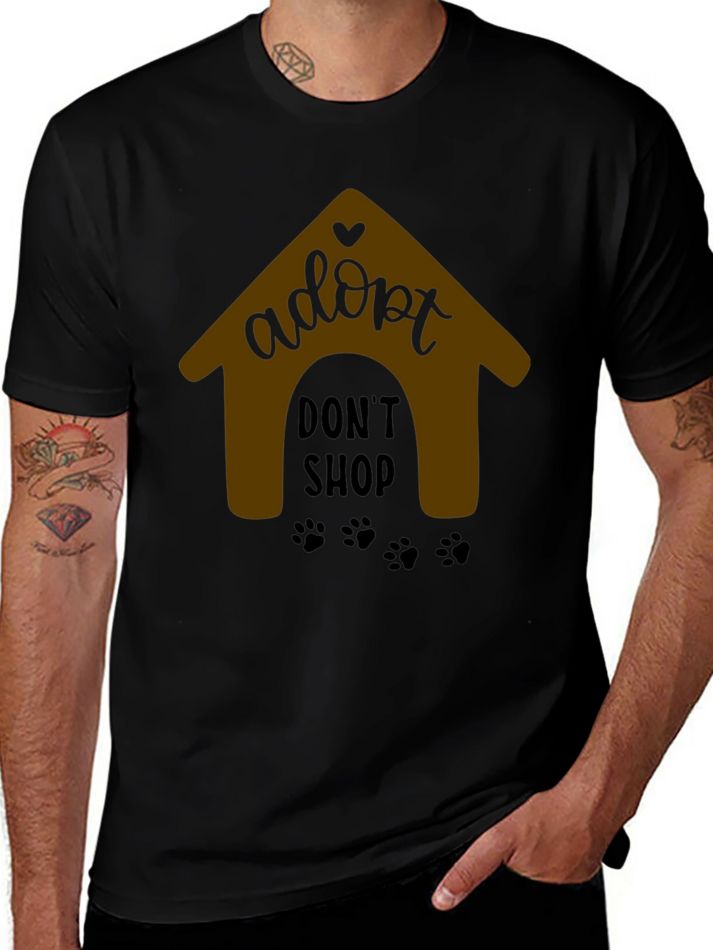 Adopt Dont Shop Black T-Shirt