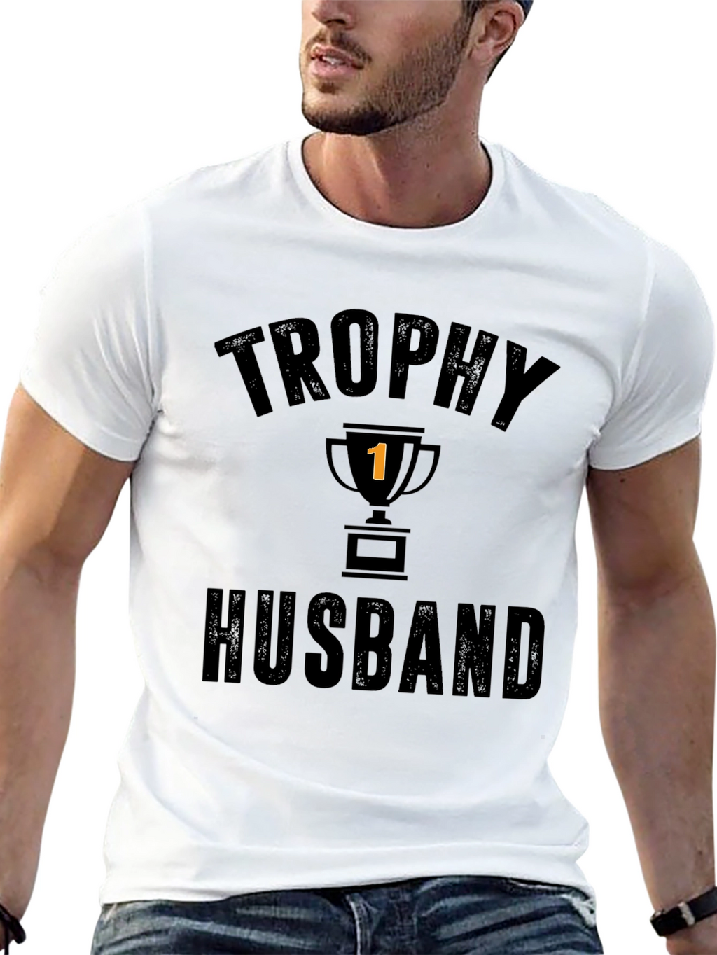 Trophy Husband Graphic T-Shirt - Funny Husband Tee