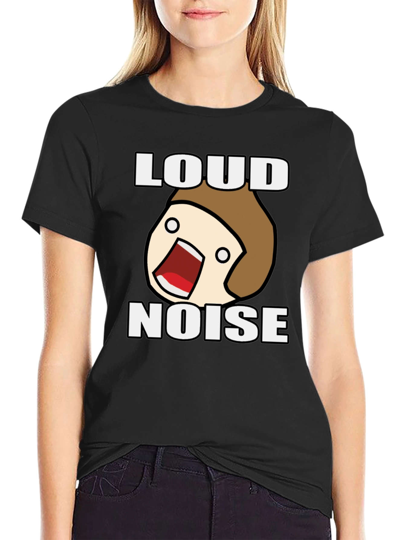 Loud Noise Black Graphic T-Shirt