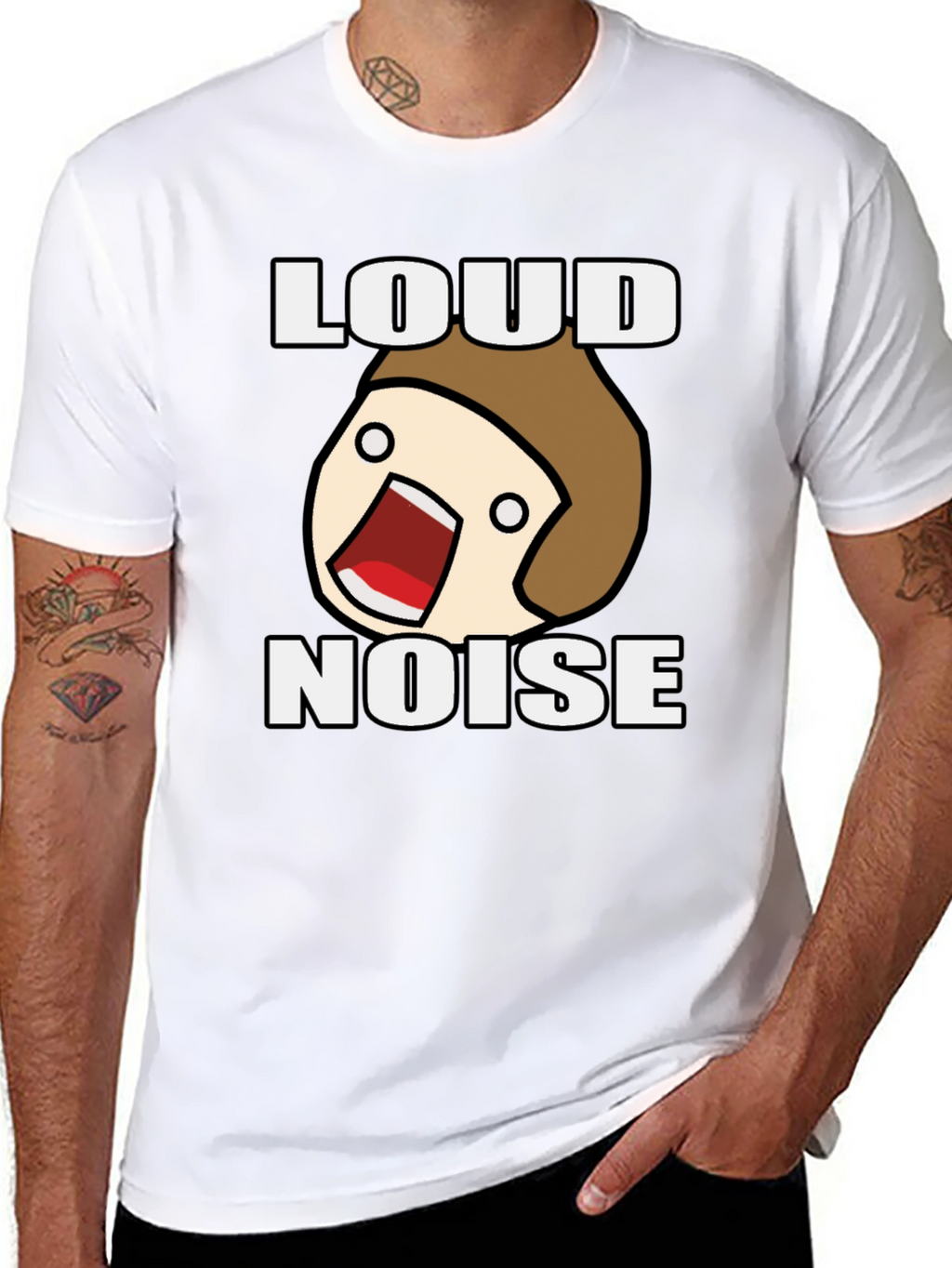Loud Noise Black Graphic T-Shirt