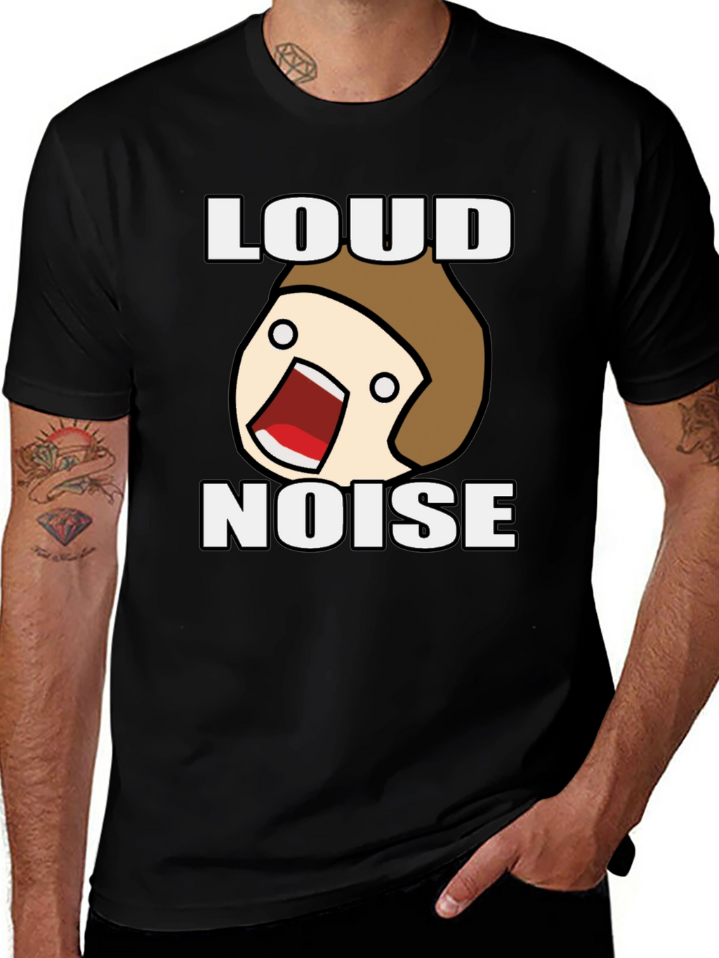 Loud Noise Black Graphic T-Shirt