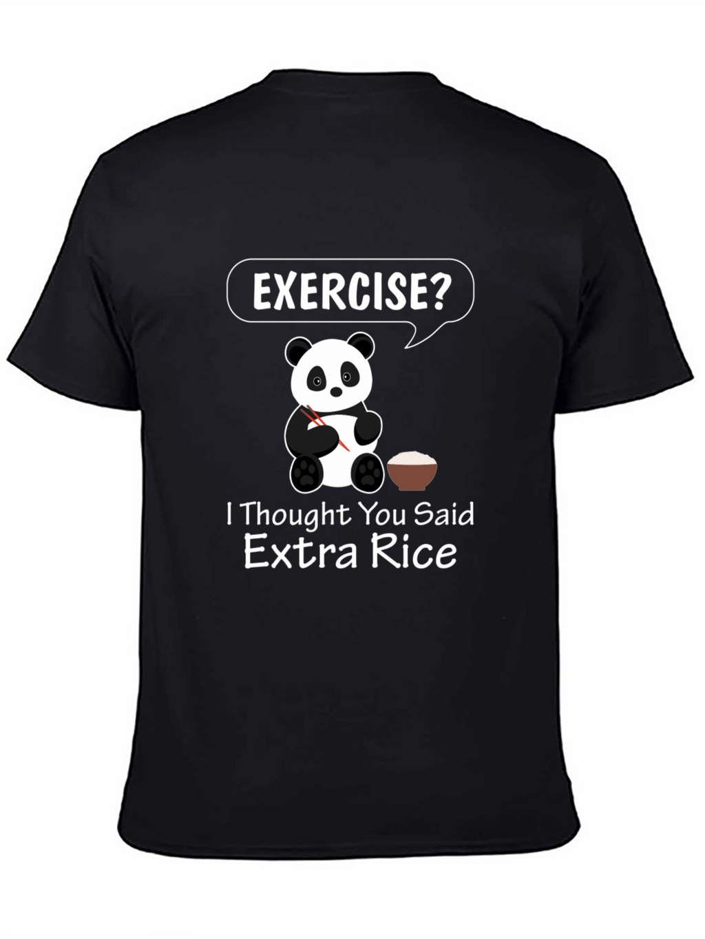 Funny Panda Extra Rice Graphic T-Shirt
