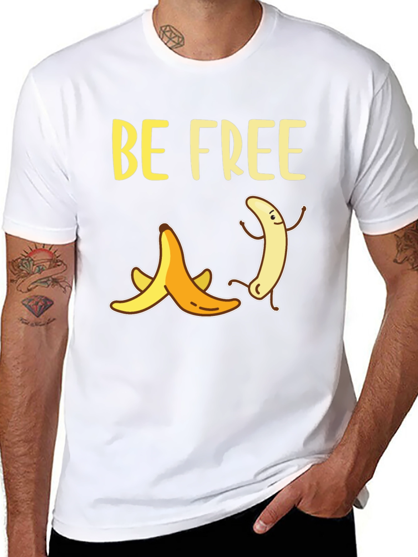 Be Free Banana Graphic T-Shirt