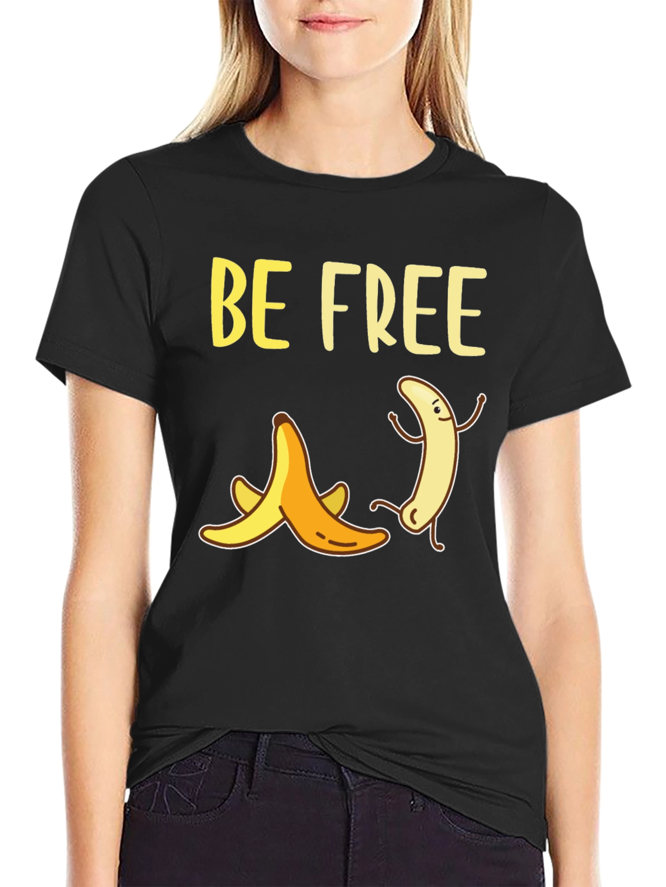Be Free Banana Graphic T-Shirt
