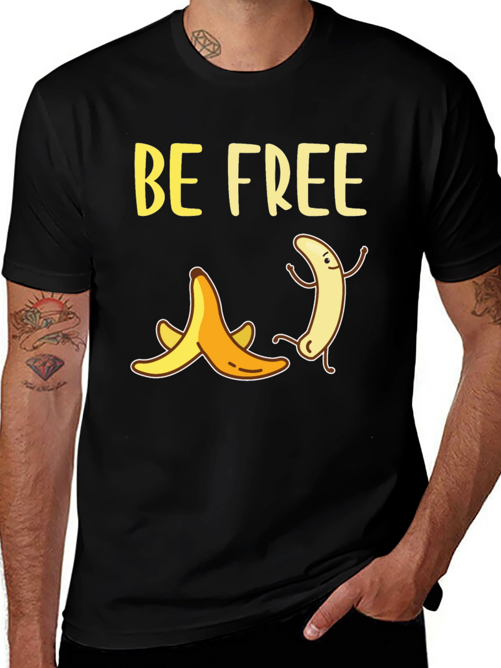 Be Free Banana Graphic T-Shirt