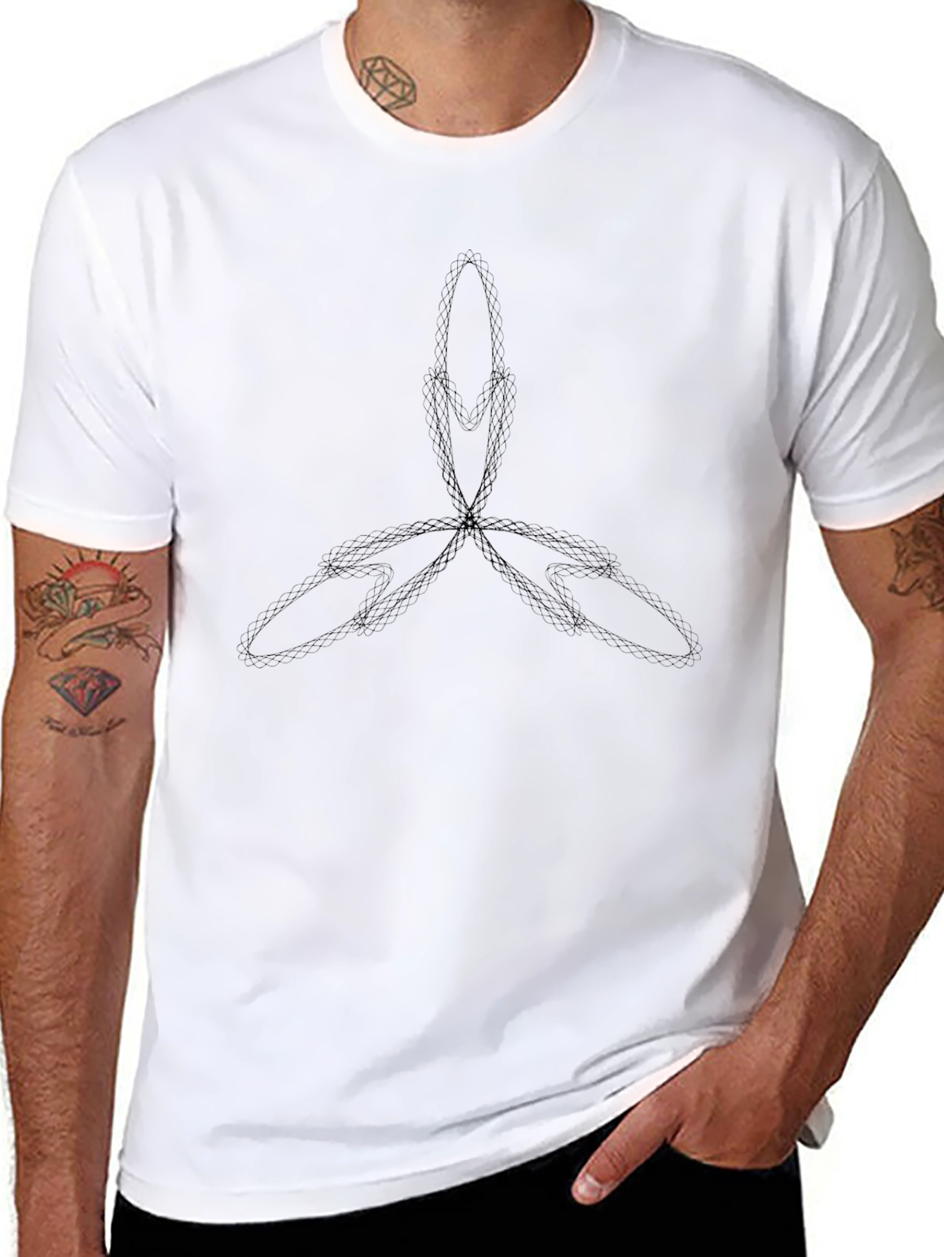 Mens Black Short Sleeve Graphic Tee