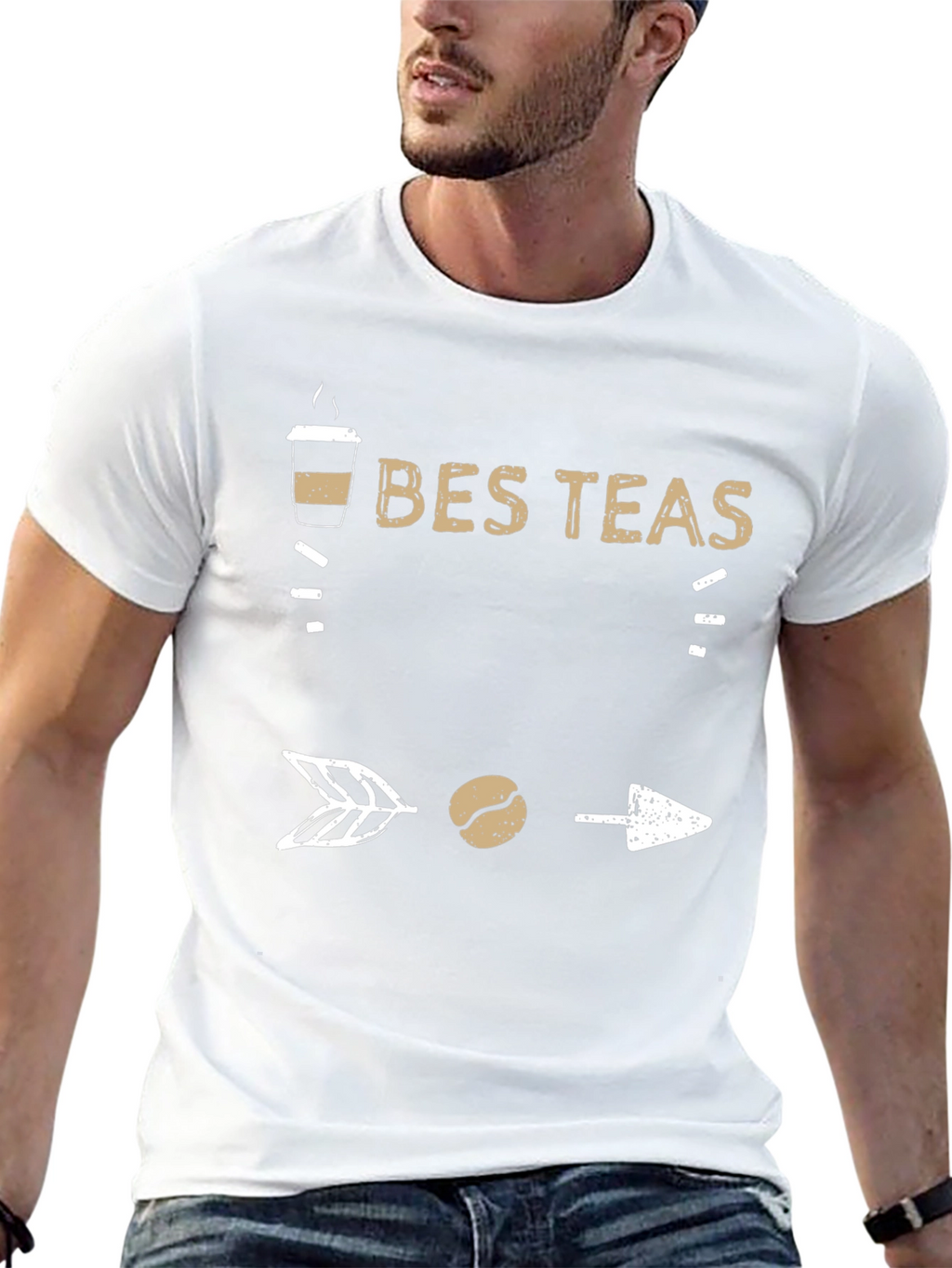 Best Teas T-Shirt - Coffee Bean Arrow Design