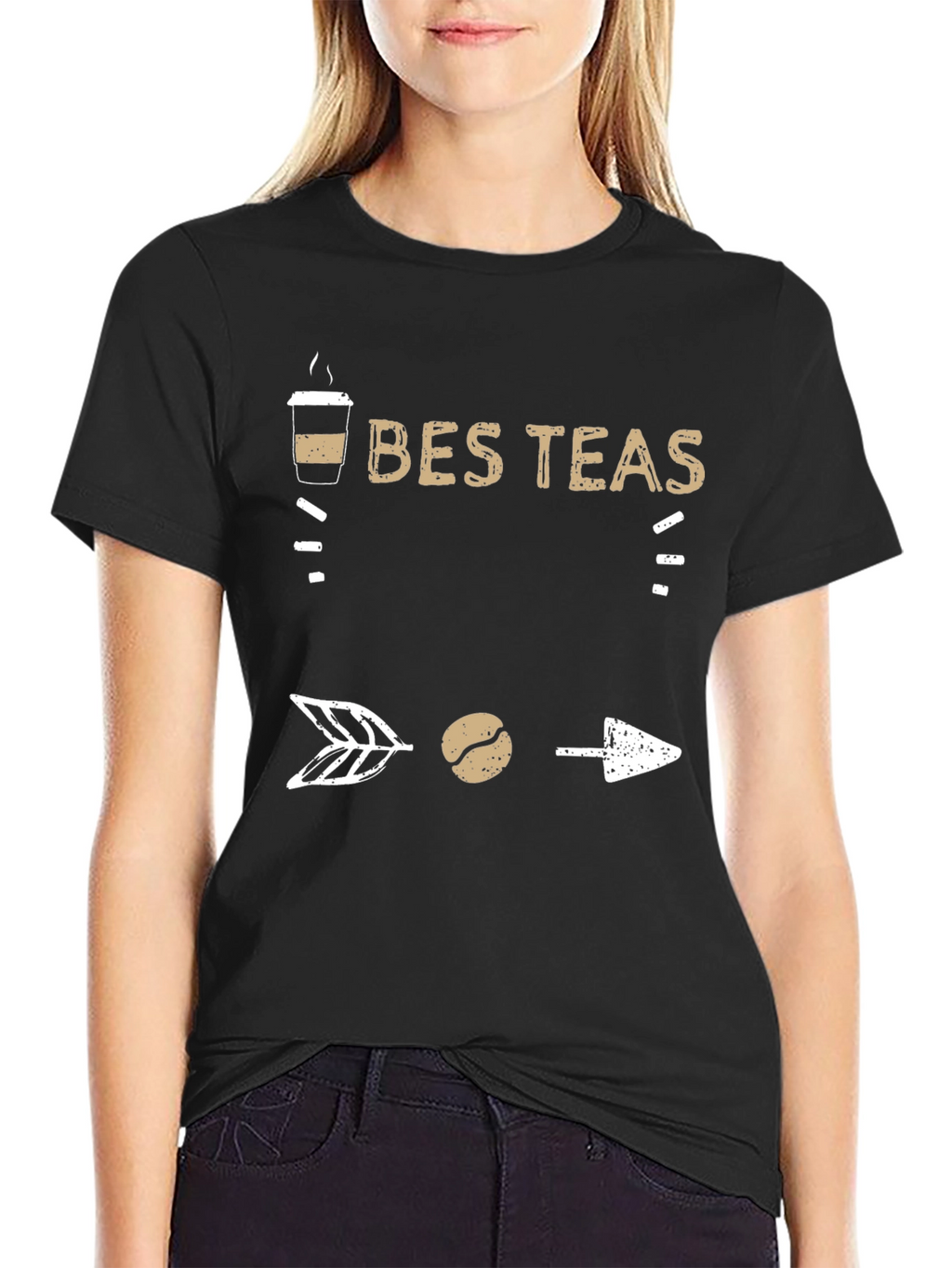 Best Teas T-Shirt - Coffee Bean Arrow Design