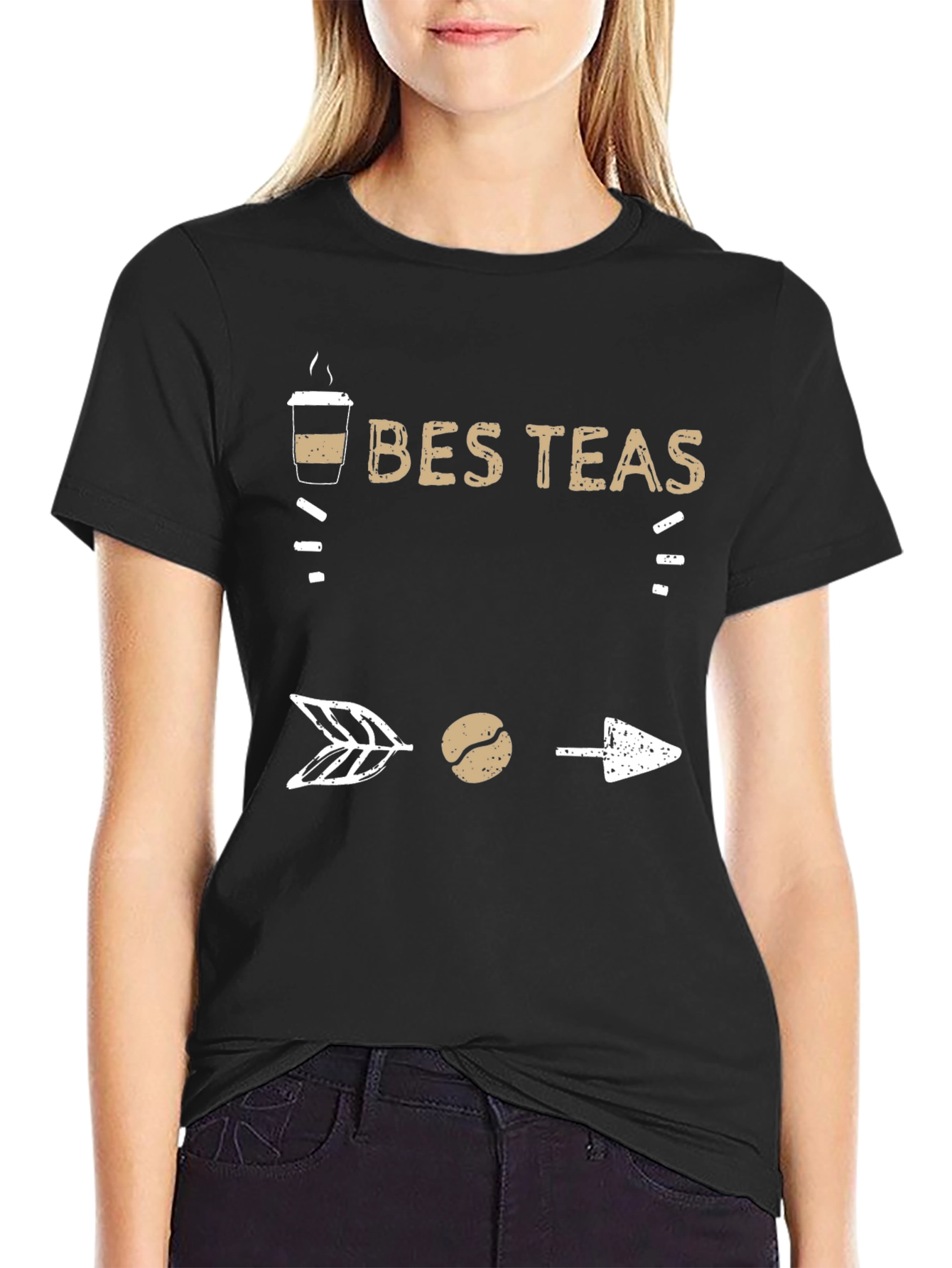 Best Teas T-Shirt - Coffee Bean Arrow Design