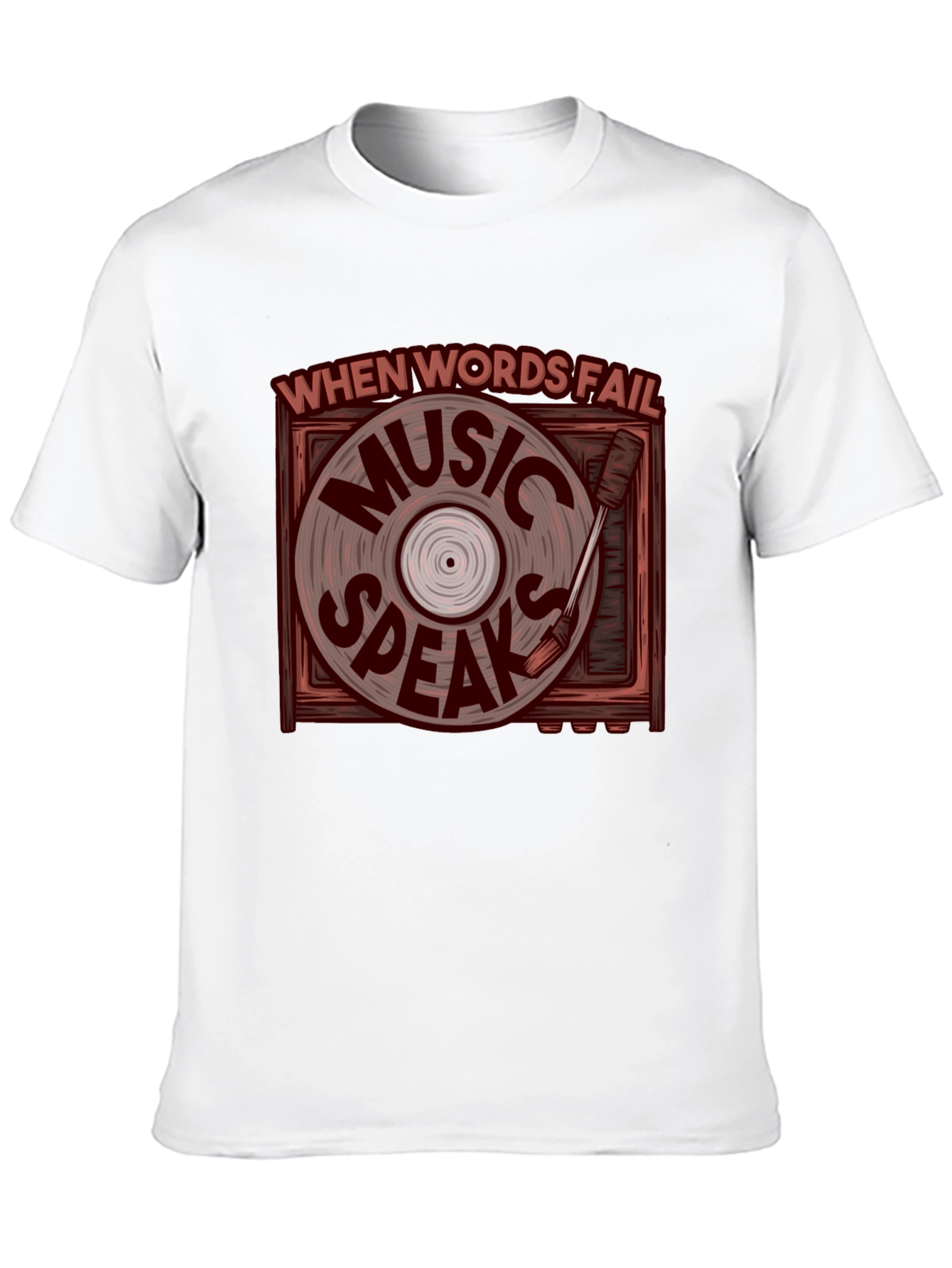 Music Speaks Graphic Tee - Vinyl Record Design
