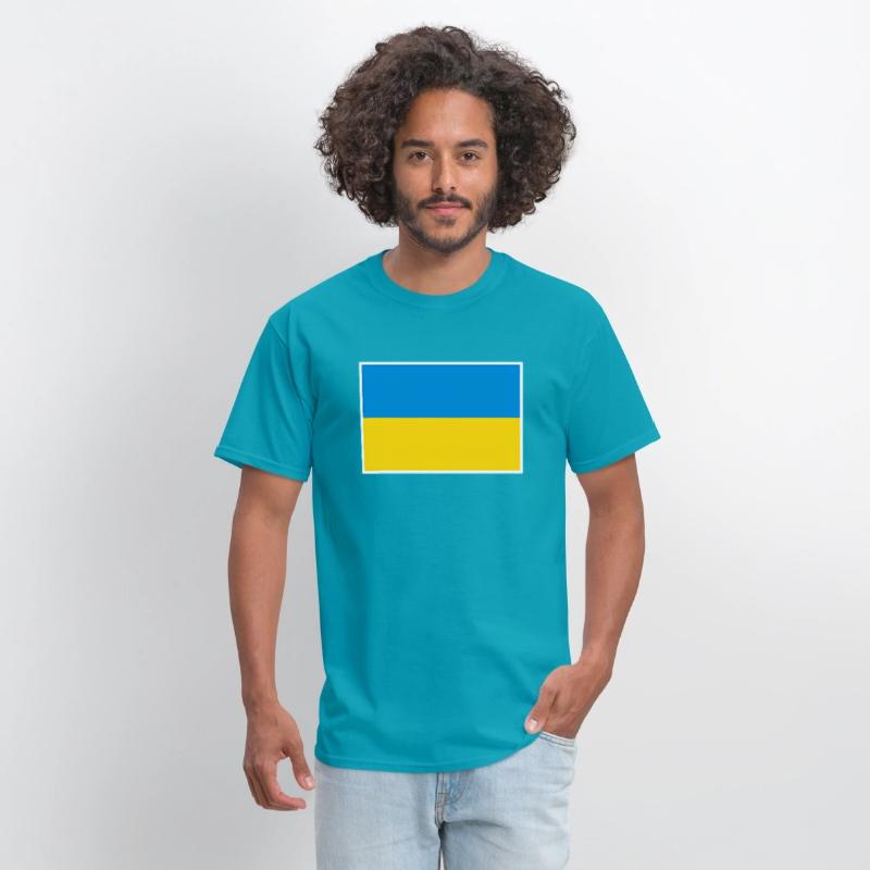 Ukraine Flag With Ukrainian National Colors
