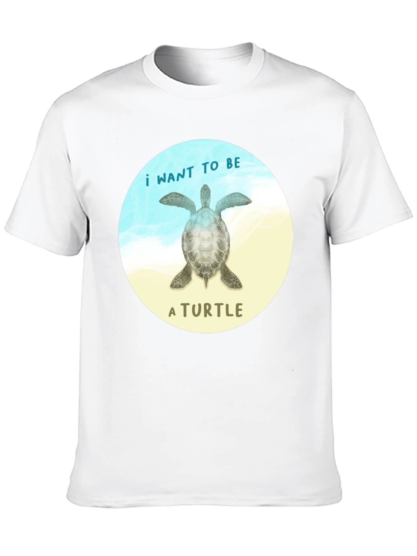 I Want To Be A Turtle Black T-Shirt