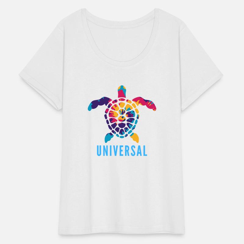 universal t shirt turtle design colourfull