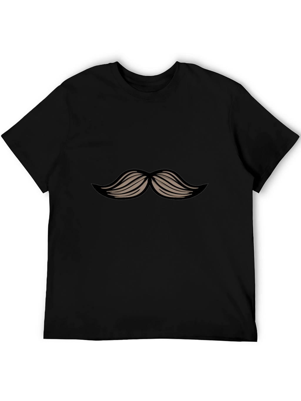 Mustache Graphic Black T-Shirt