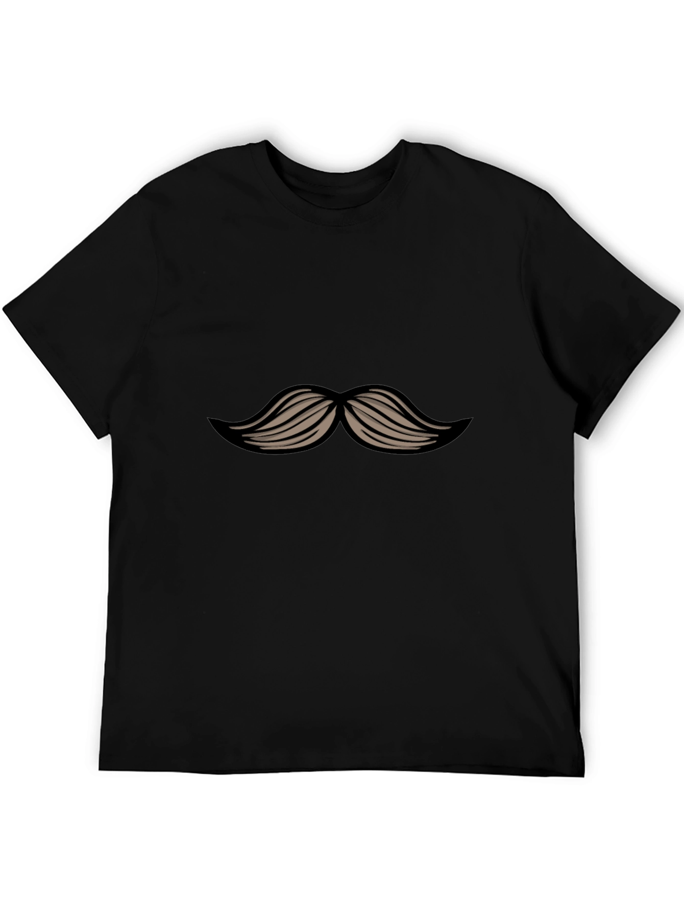 Mustache Graphic Black T-Shirt