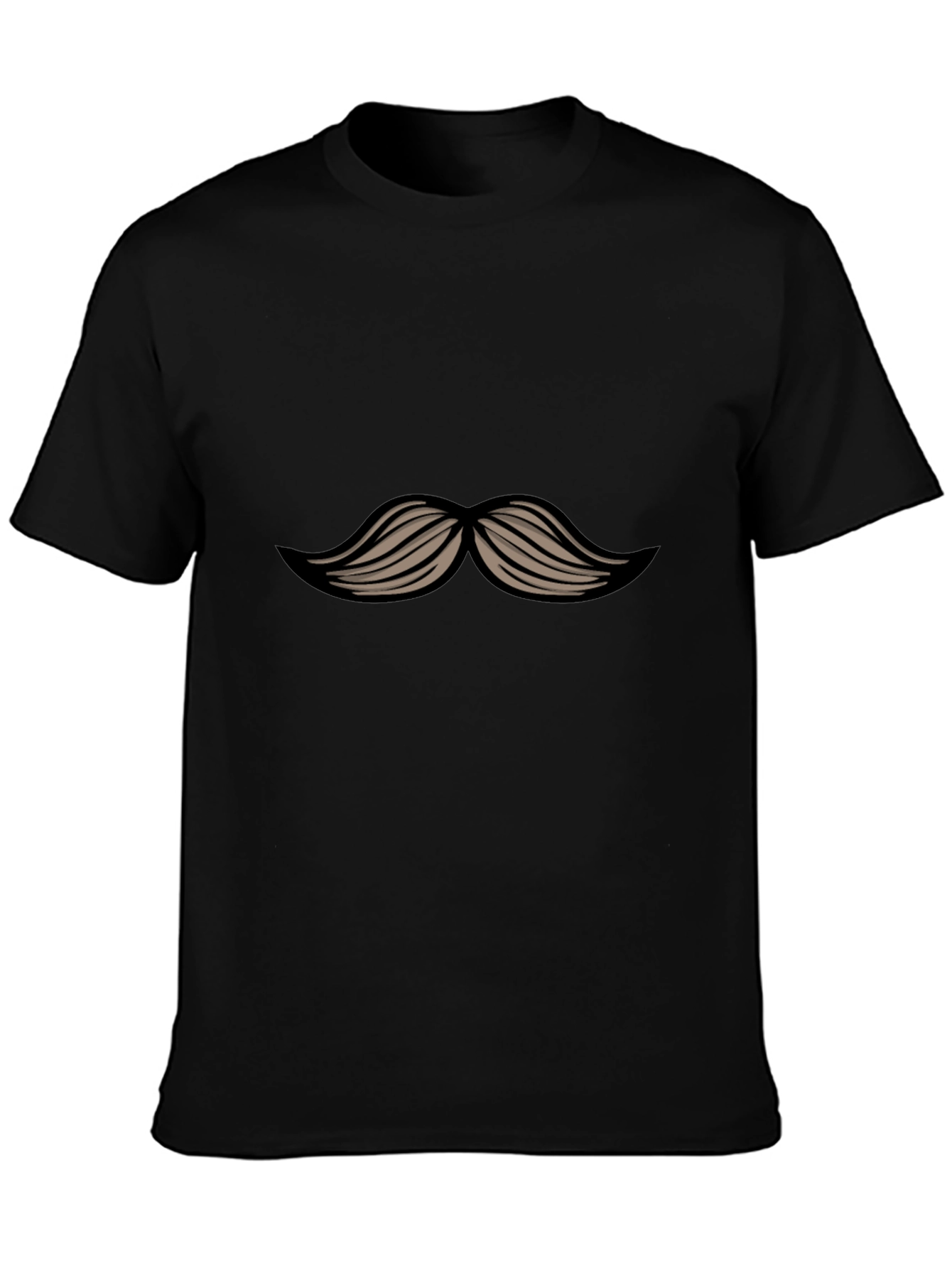 Mustache Graphic Black T-Shirt