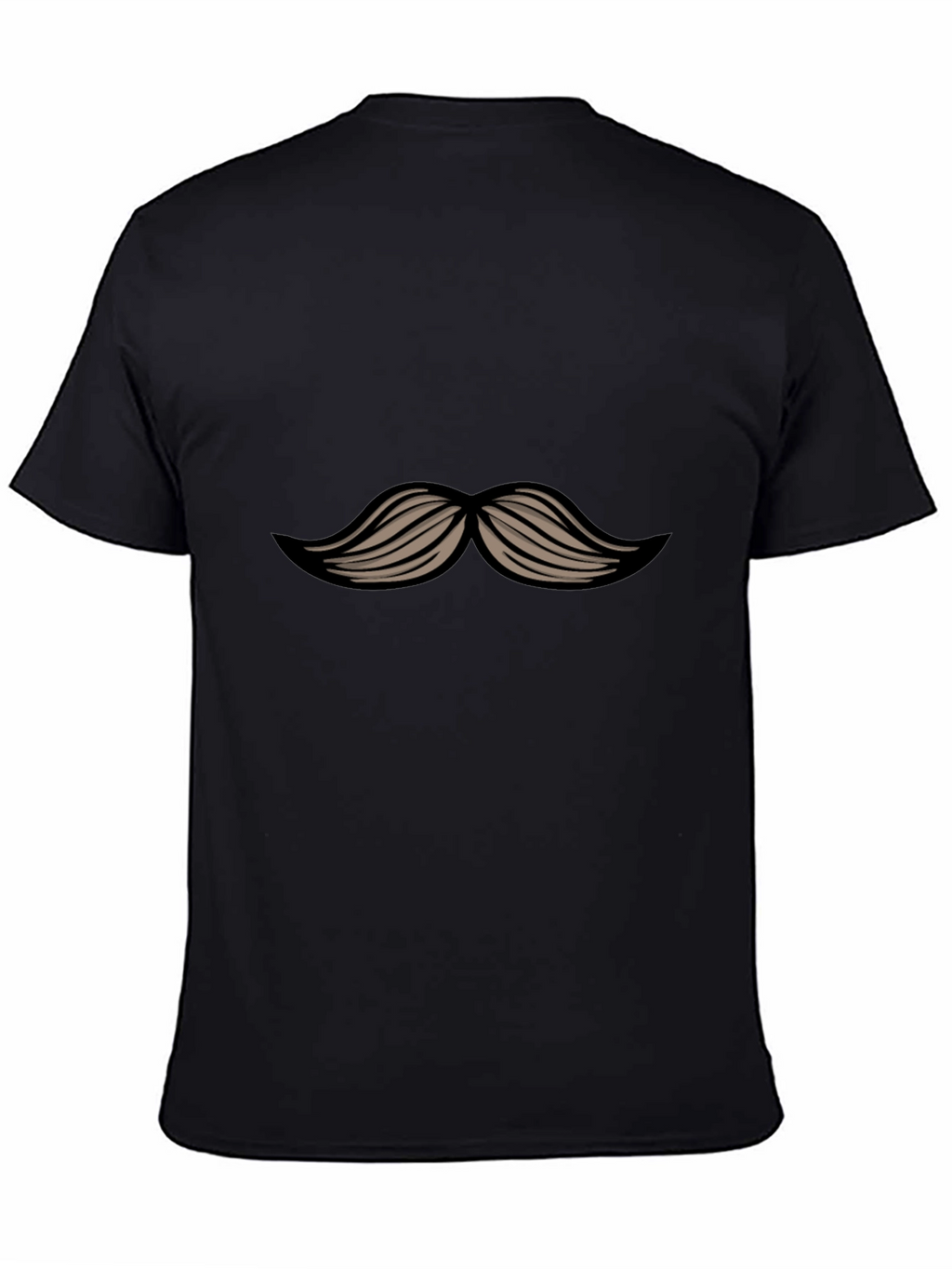 Mustache Graphic Black T-Shirt