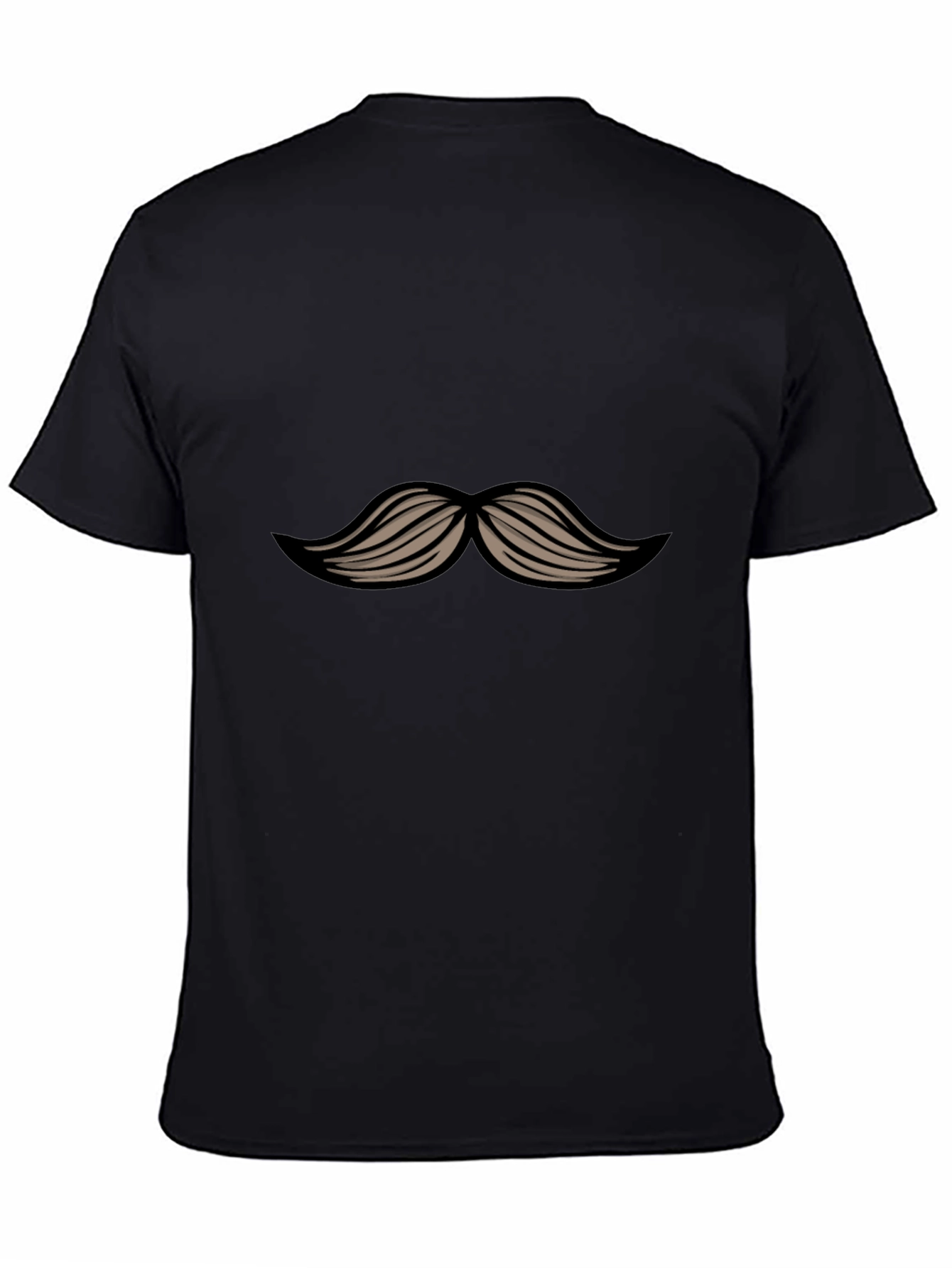 Mustache Graphic Black T-Shirt