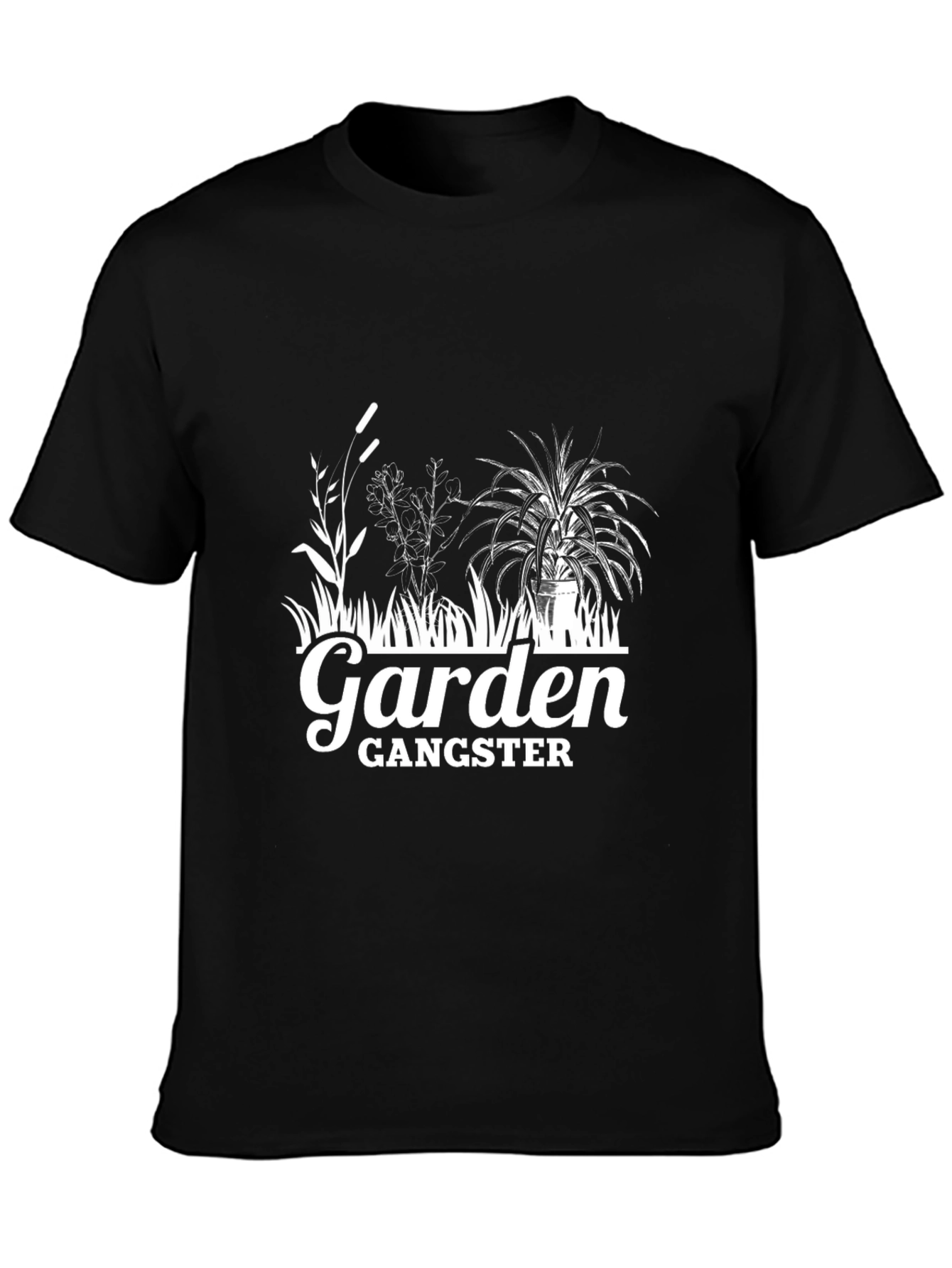 Garden Gangster Graphic Tee - Black Cotton