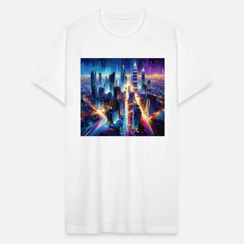 Urban Lights Vibrant Nighttime Cityscape