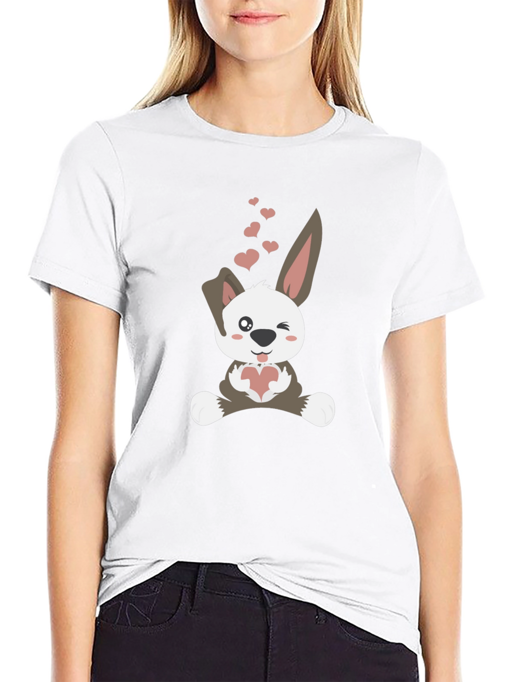 Cute Bunny Valentines Day T-Shirt