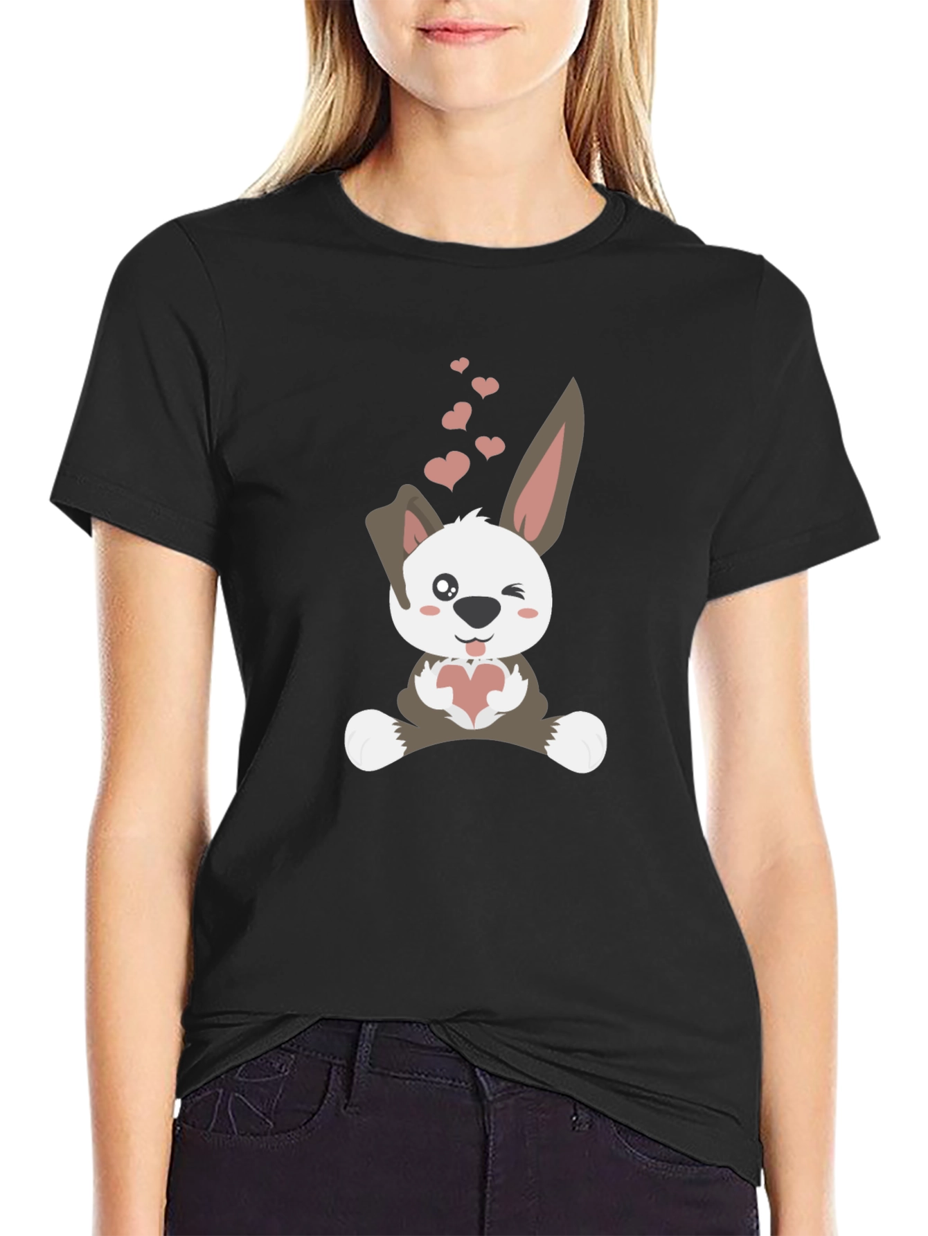 Cute Bunny Valentines Day T-Shirt