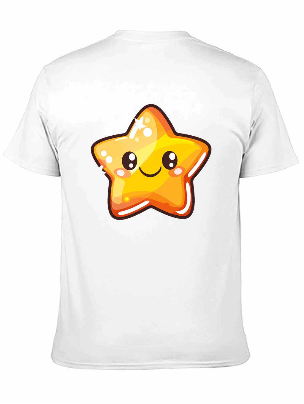 Cute Cartoon Star Black T-Shirt