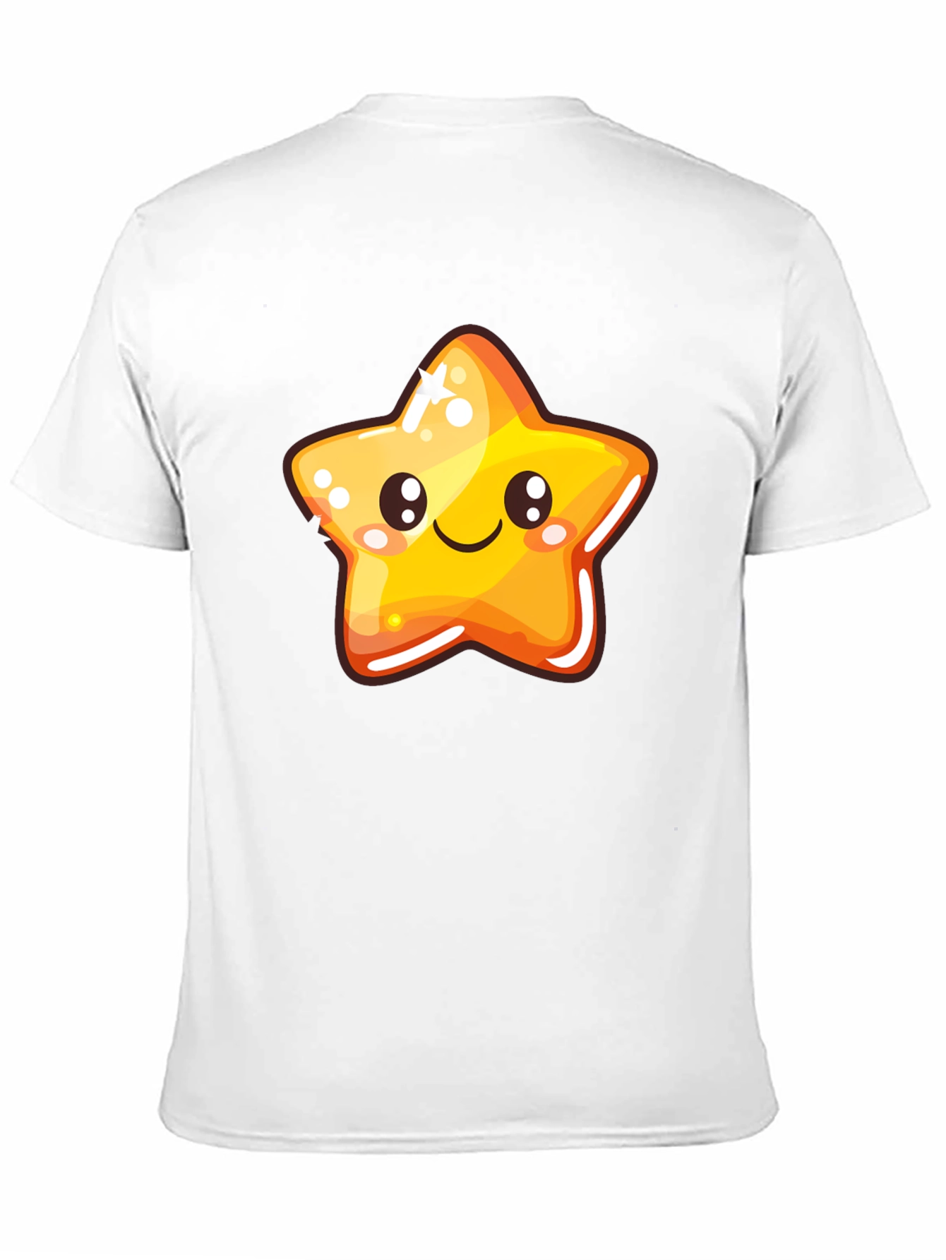 Cute Cartoon Star Black T-Shirt