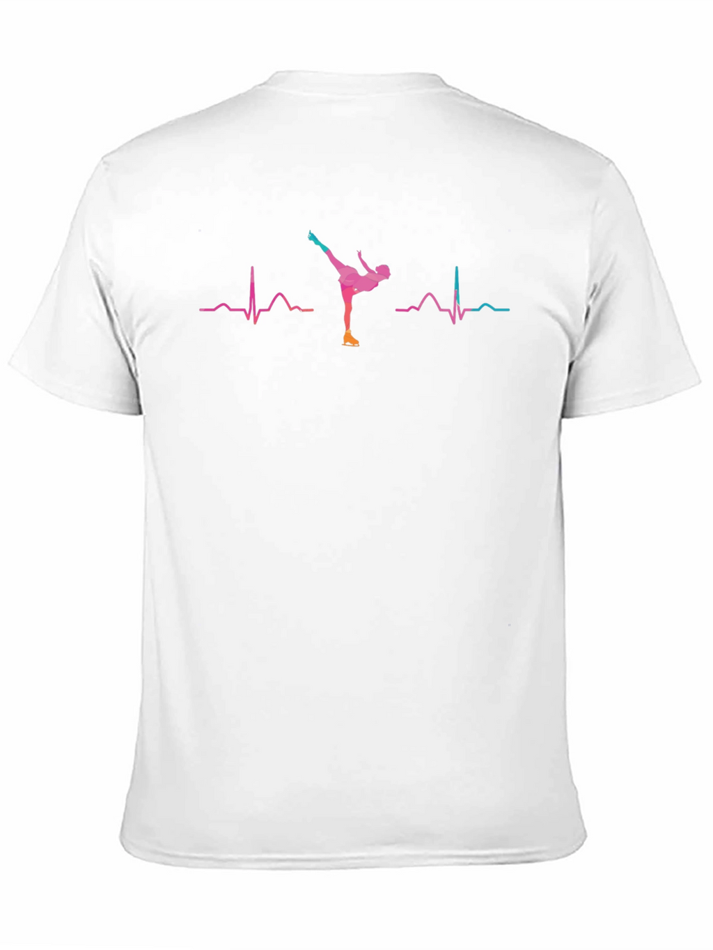 Ice Skating Heartbeat T-Shirt - Black
