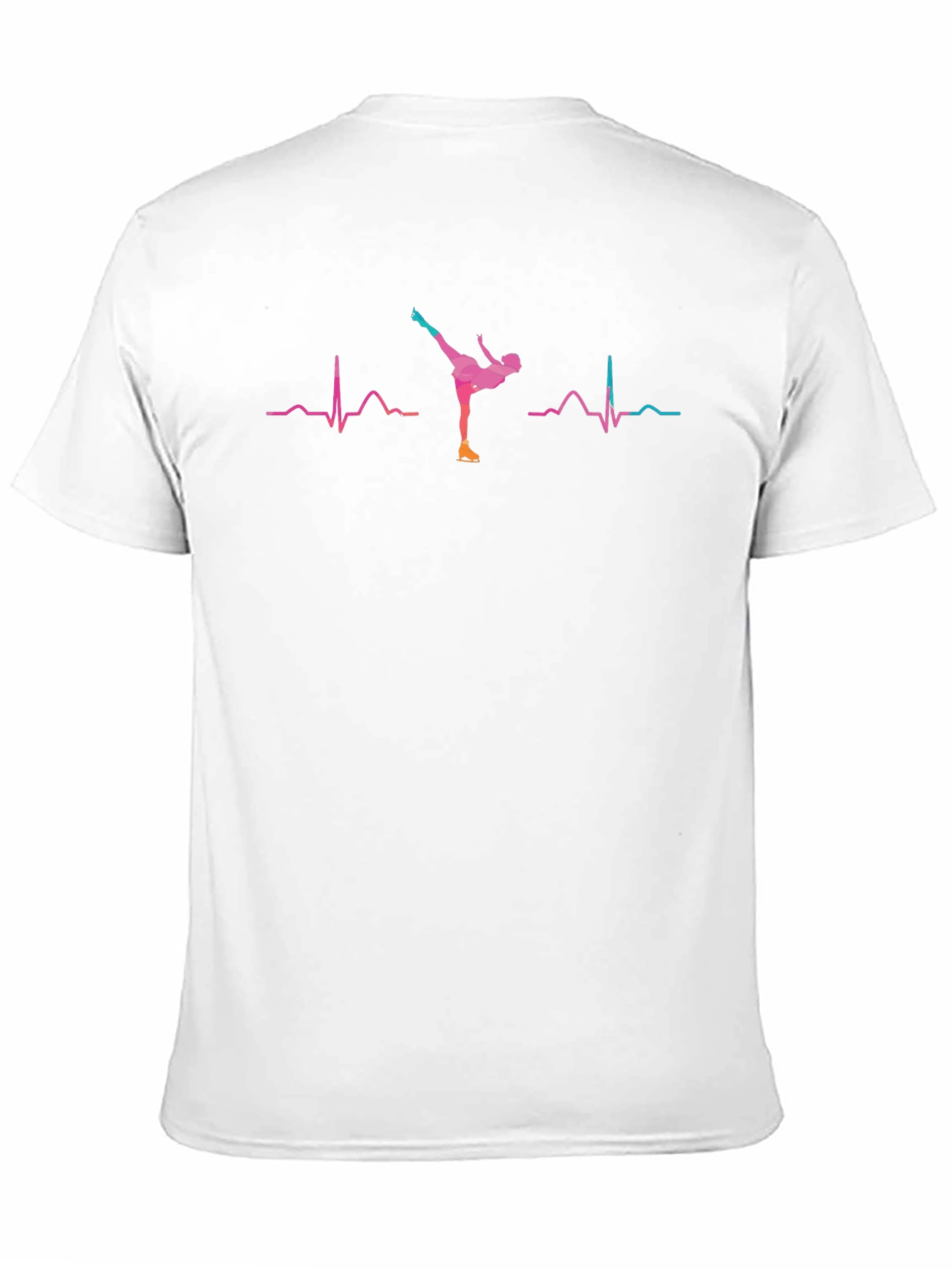 Ice Skating Heartbeat T-Shirt - Black