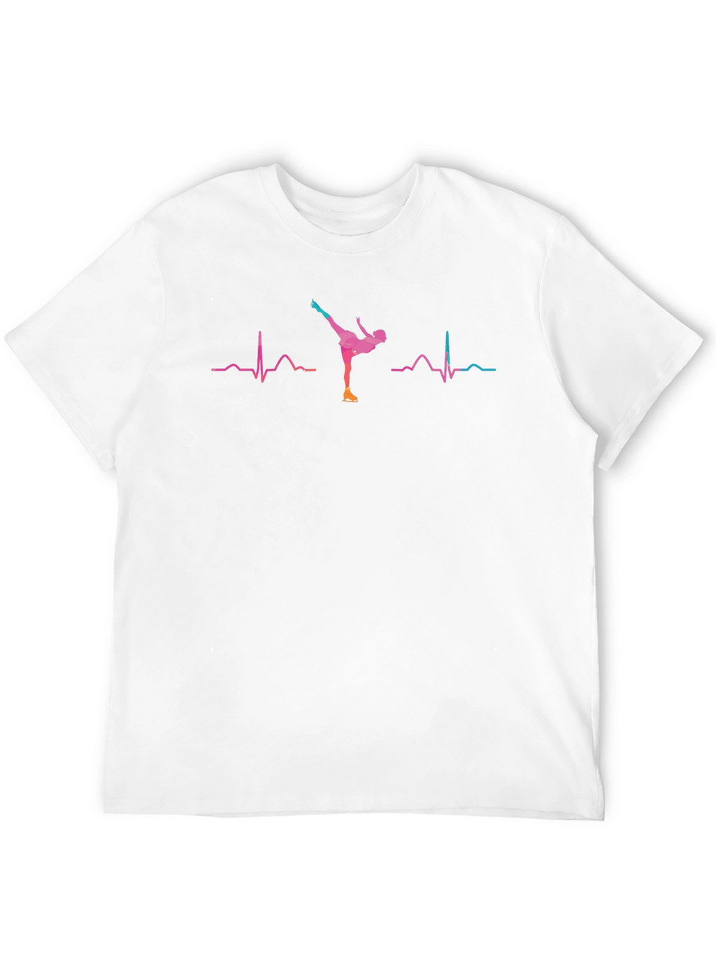 Ice Skating Heartbeat T-Shirt - Black