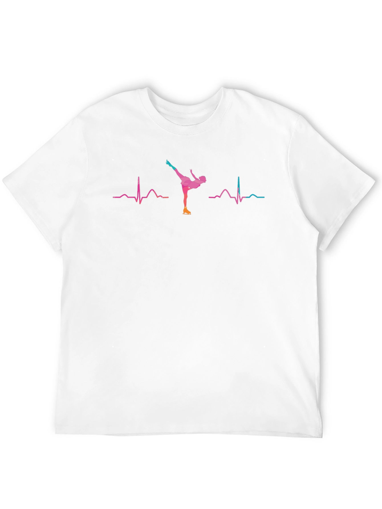 Ice Skating Heartbeat T-Shirt - Black