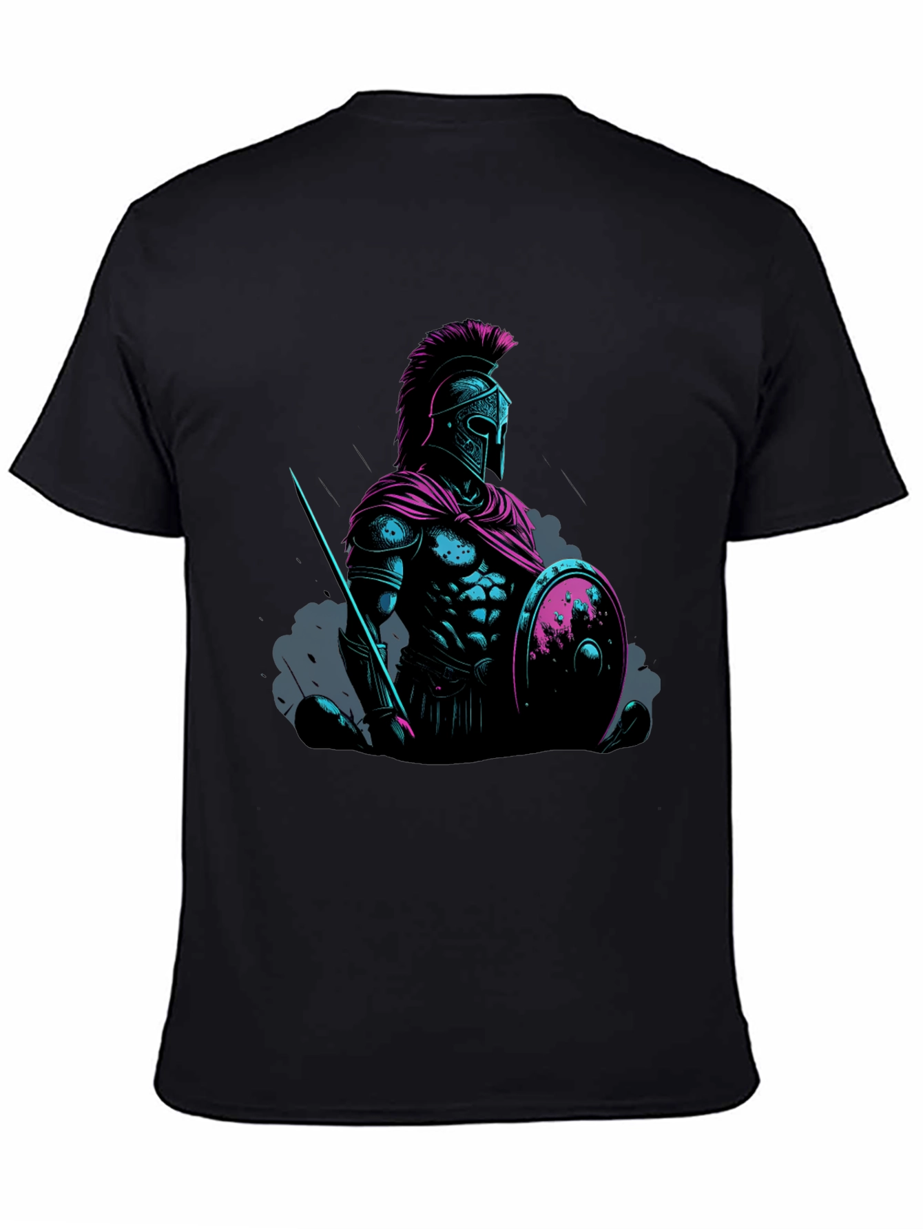 Spartan Warrior Graphic Tee - Black