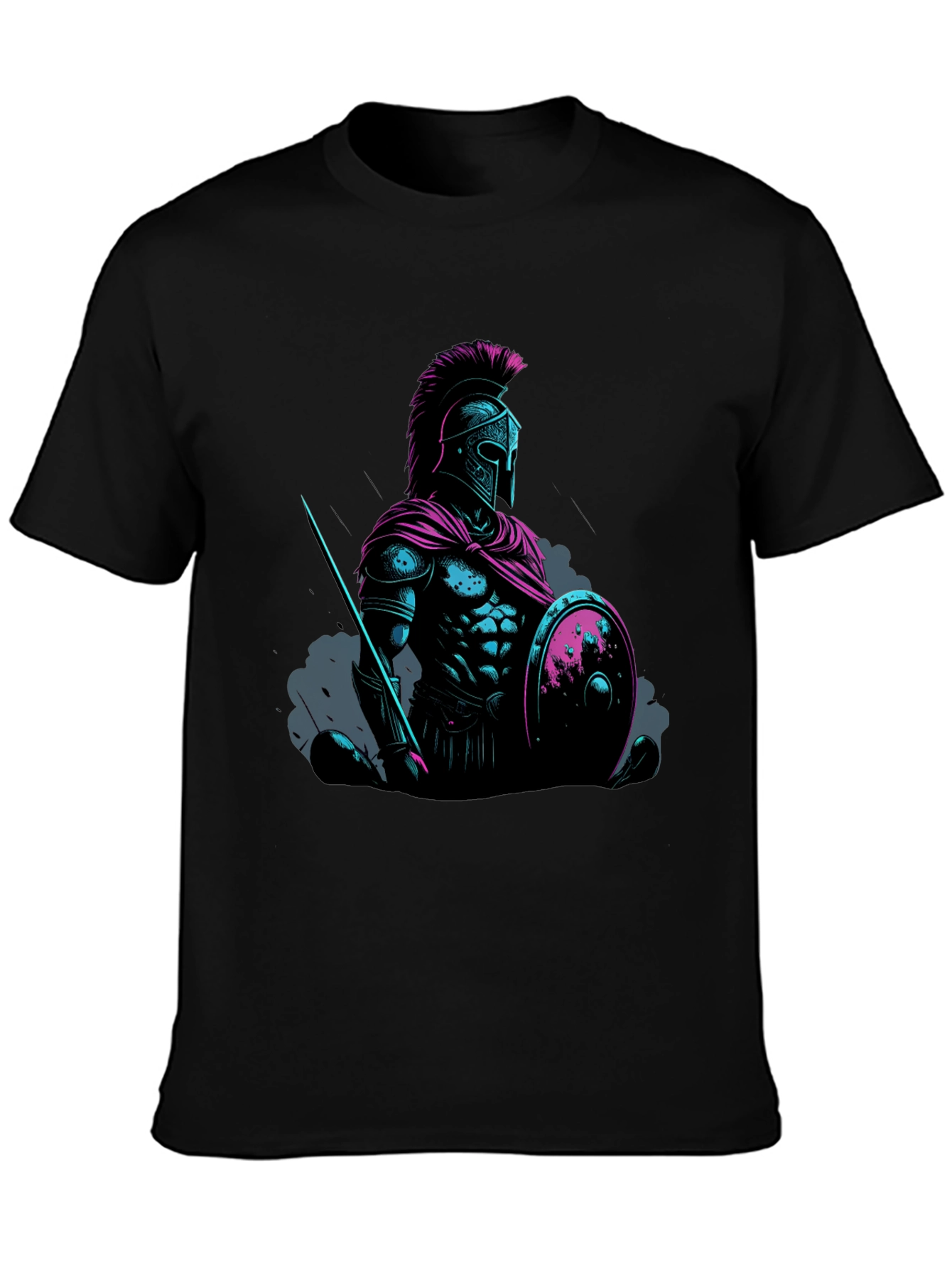 Spartan Warrior Graphic Tee - Black